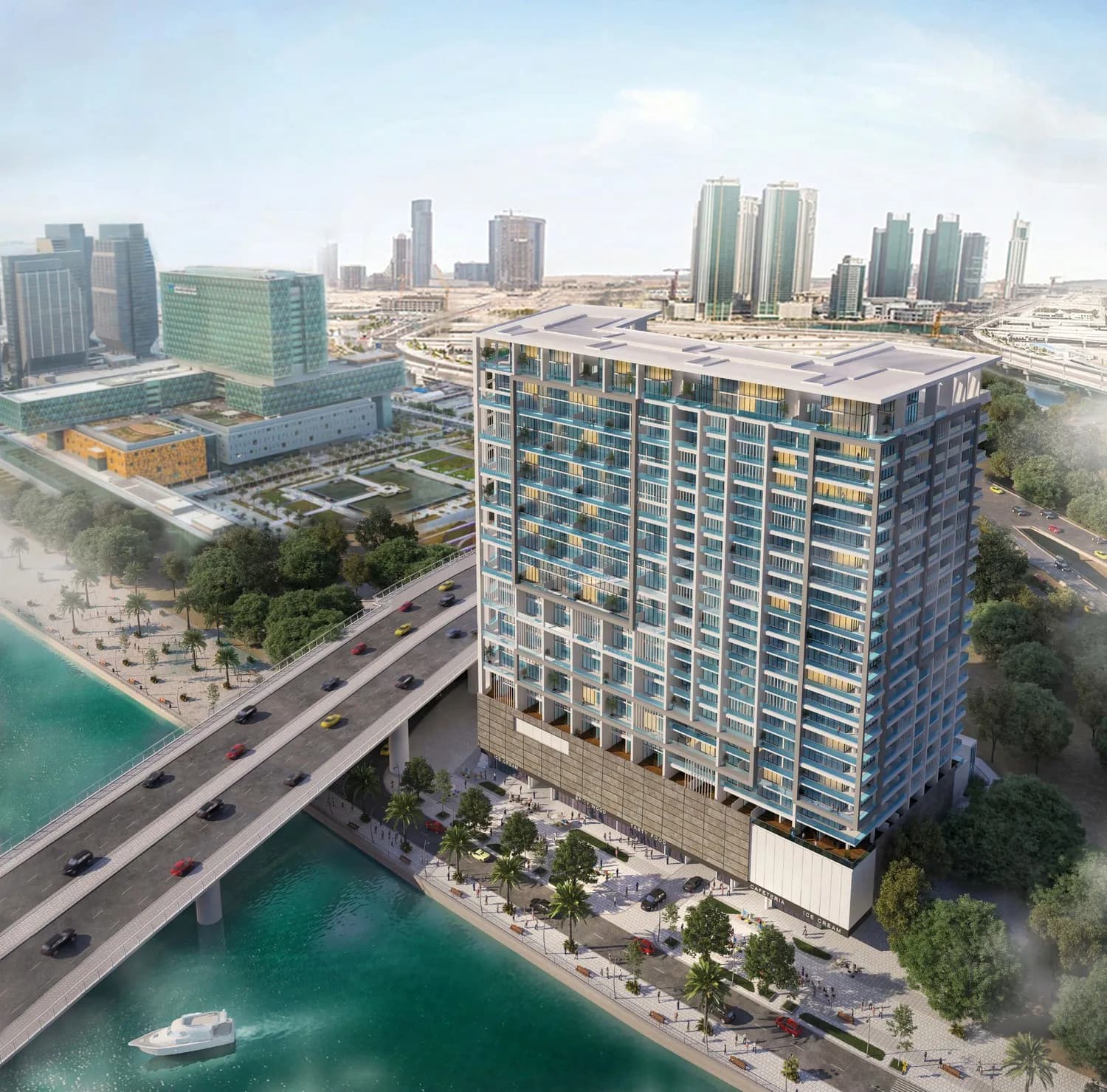 Al Maryah Vista by Reportage, Abu Dhabi Industrial City. Render supplied by developer.