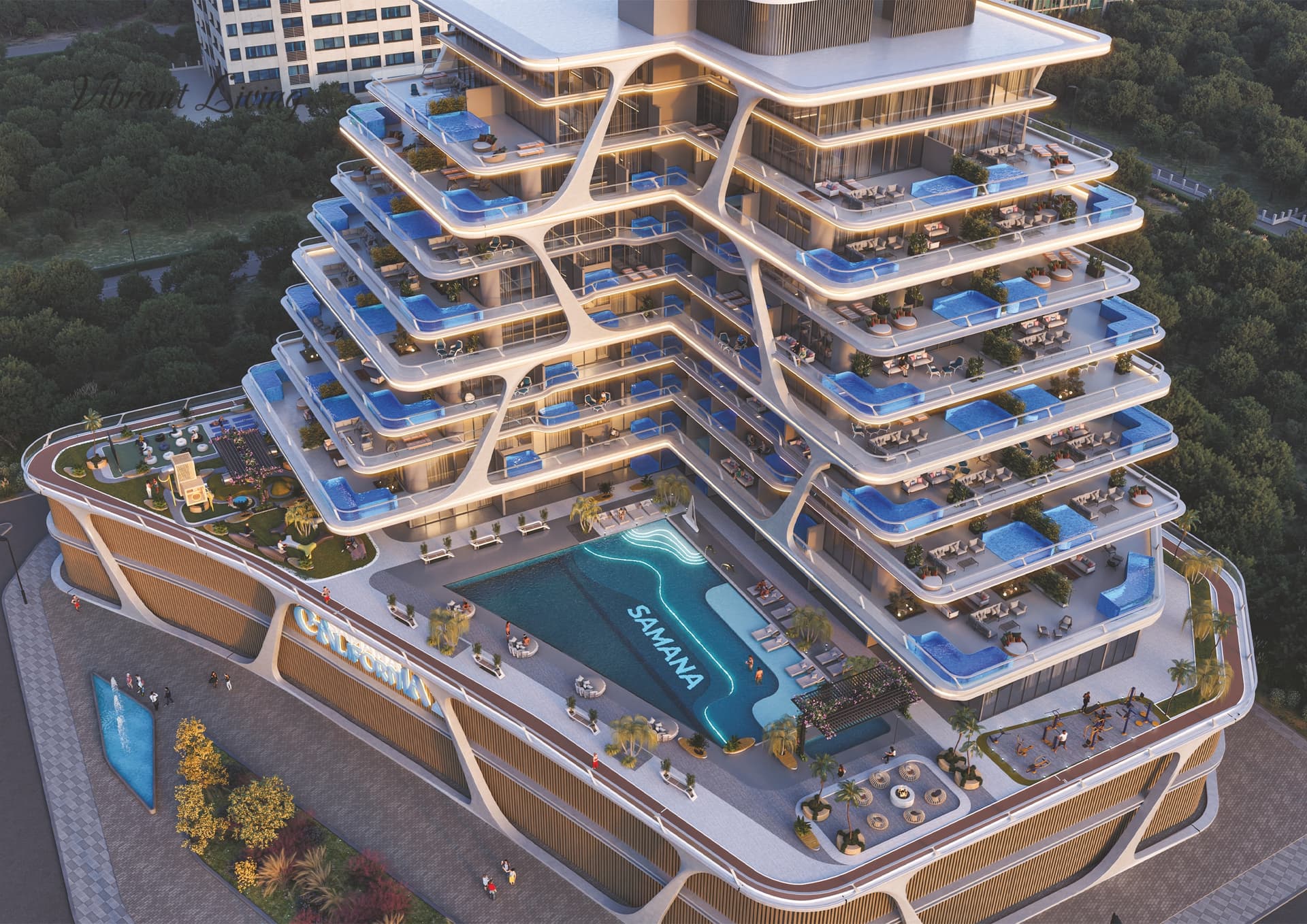Samana California Phase 2 by Samana, Discovery Gardens. Render supplied by developer.