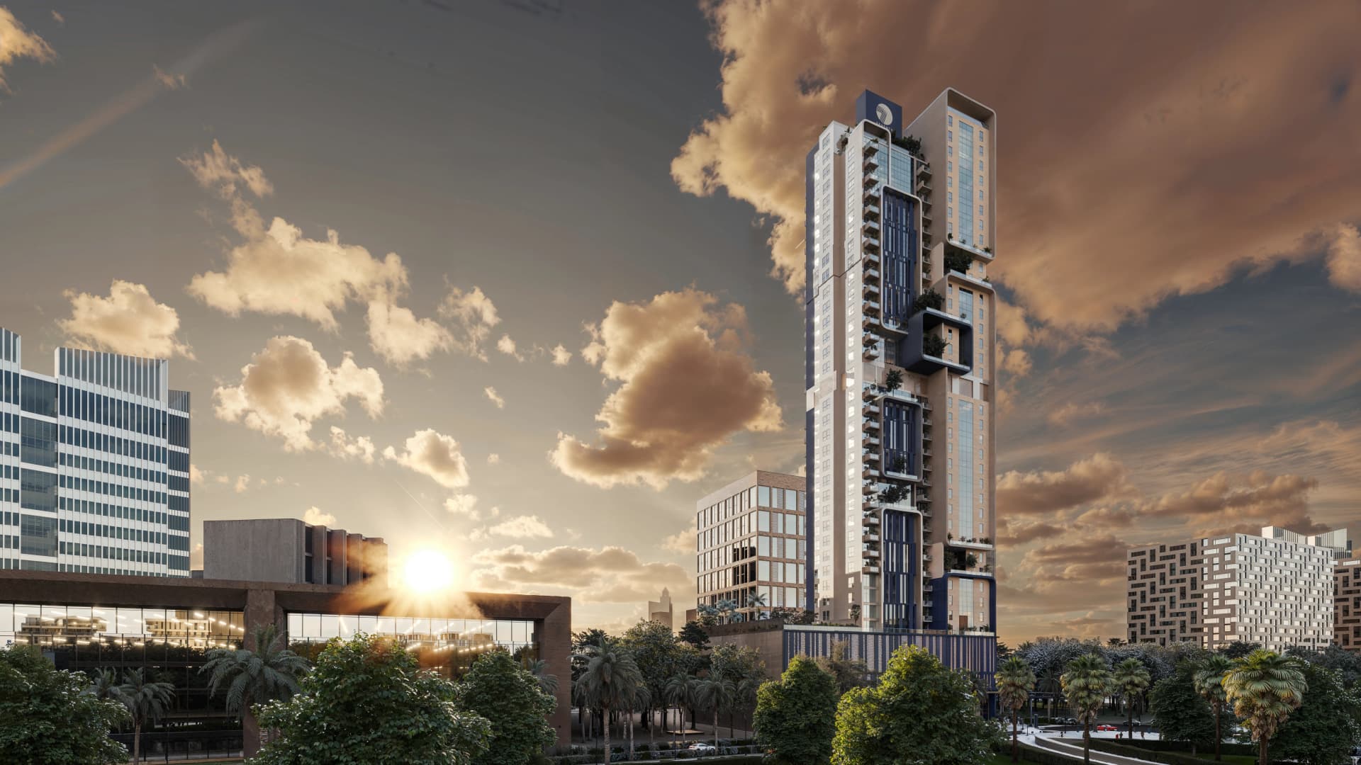 Nexara Tower by 7th Key Development, JVC (Jumeirah Village Circle). Render supplied by developer.