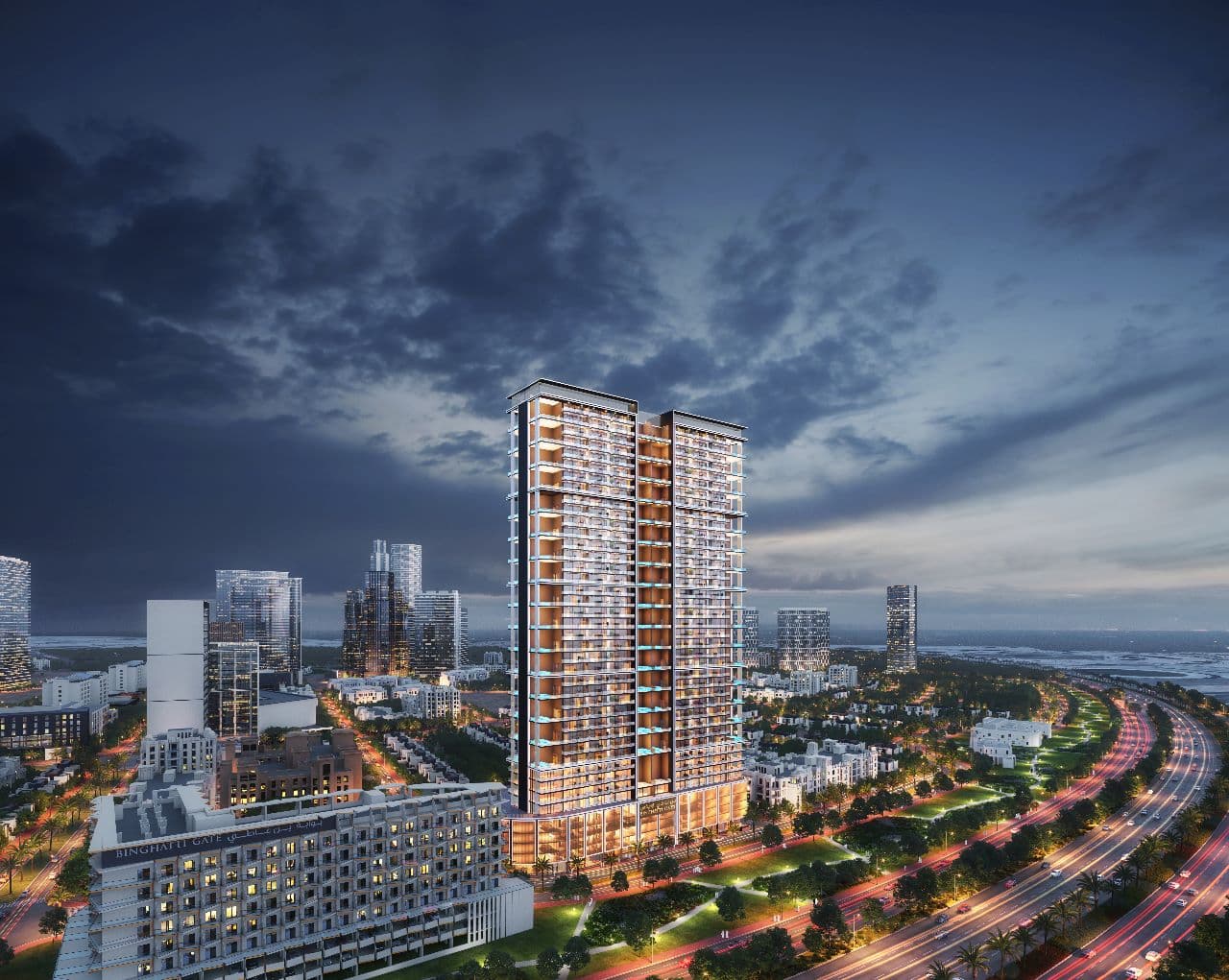 Binghatti Onyx by Binghatti, JVC (Jumeirah Village Circle). Render supplied by developer.