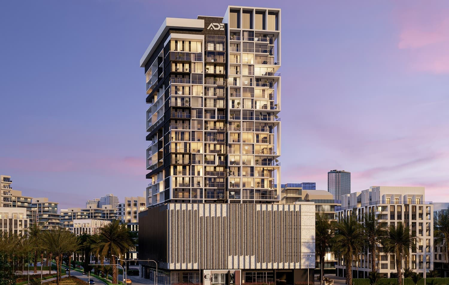 Greygate Residences by ADE by ADE Properties, JVC (Jumeirah Village Circle). Render supplied by developer.