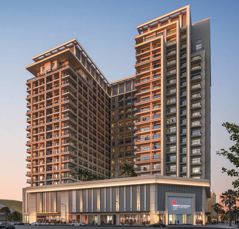 Marriott Residences Sheikh Zayed Road by Al Ali Property Investment (API), Al Barsha. Render supplied by developer.
