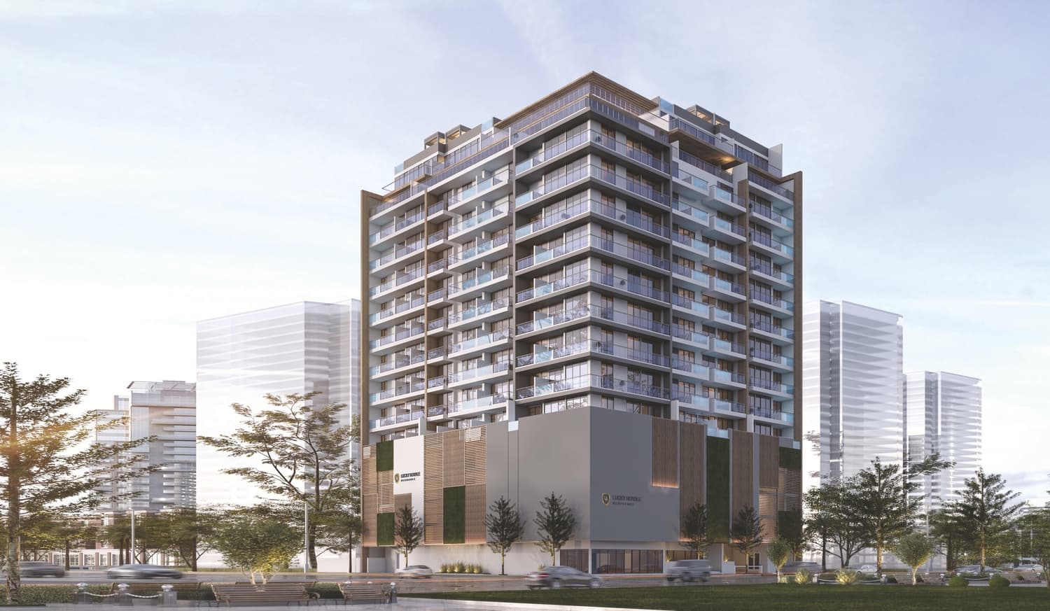 Lucky Royale Residence by Lucky Aeon, JVC (Jumeirah Village Circle). Render supplied by developer.