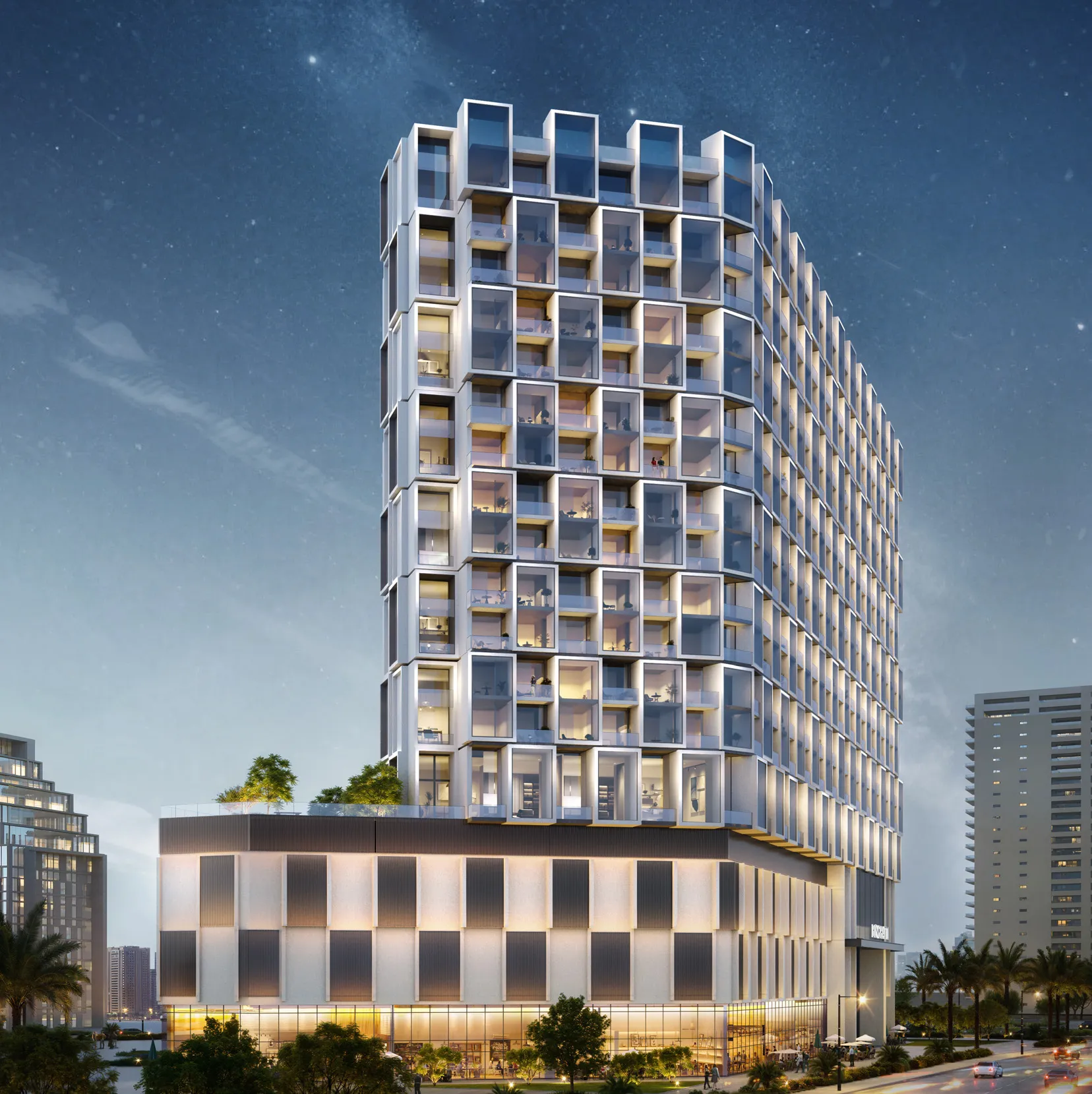 Binghatti Cullinan by Binghatti, Al Jaddaf. Render supplied by developer.