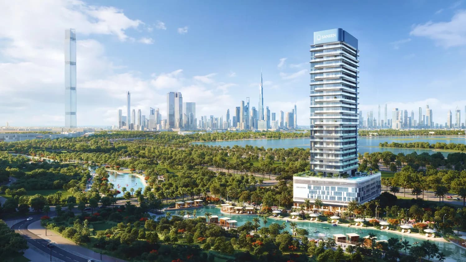 Zen Lagoons by Sanzen by SANZEN, Bukadra. Render supplied by developer.