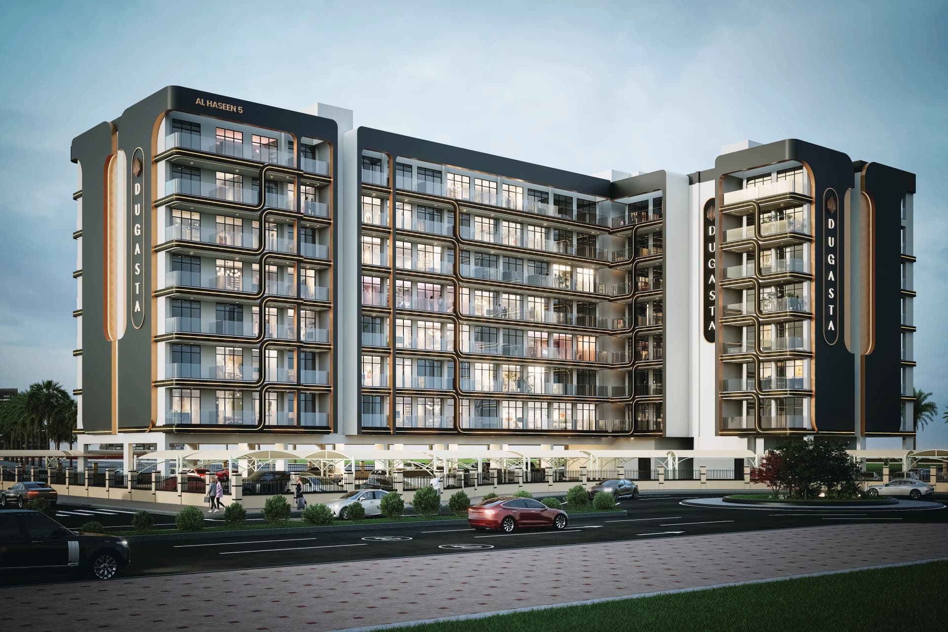 Al Haseen Residences 5 by Dugasta, Dubai Industrial City. Render supplied by developer.