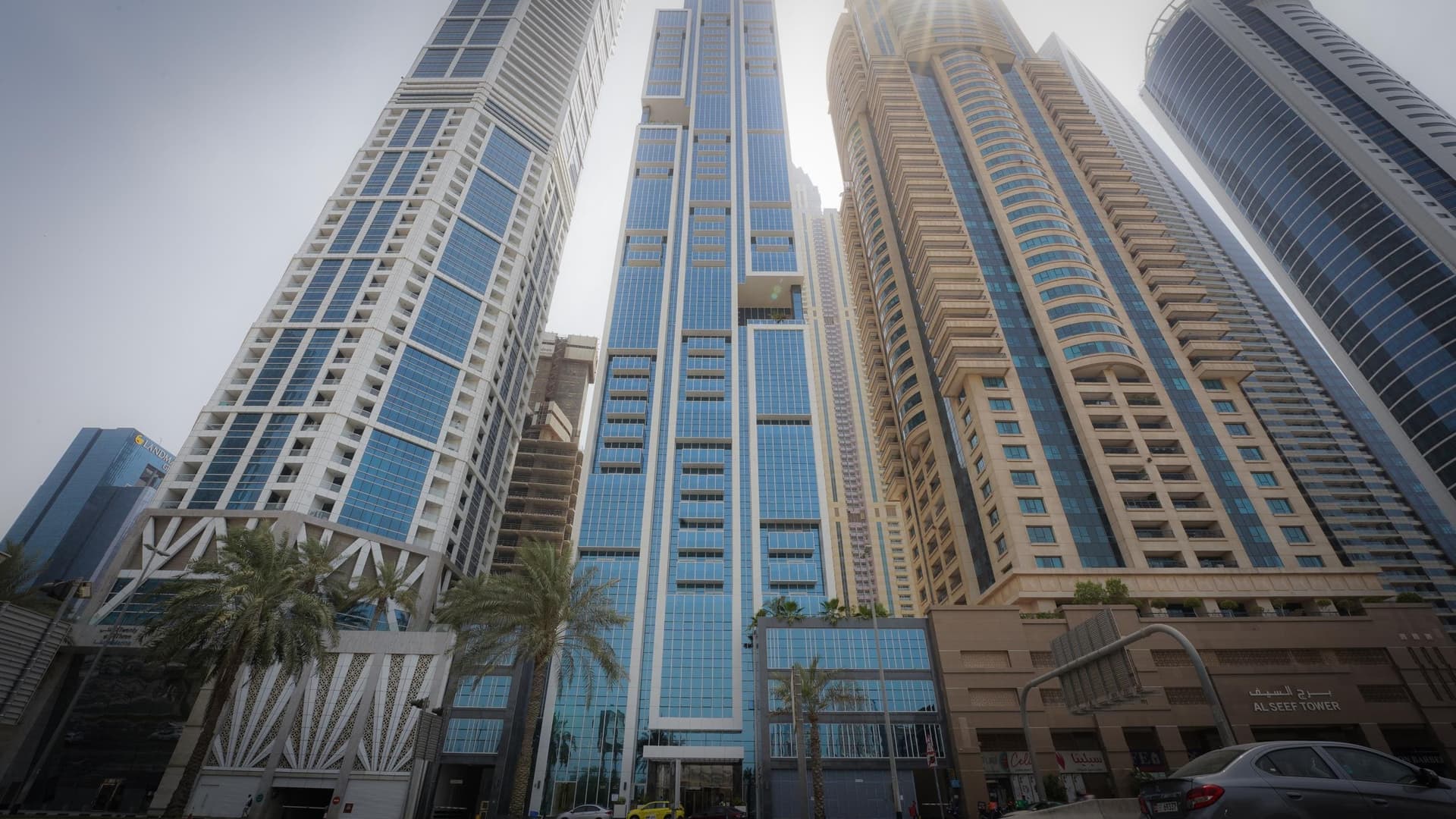 Marina Arcade Tower by Mada'in Properties, Dubai Marina. Render supplied by developer.