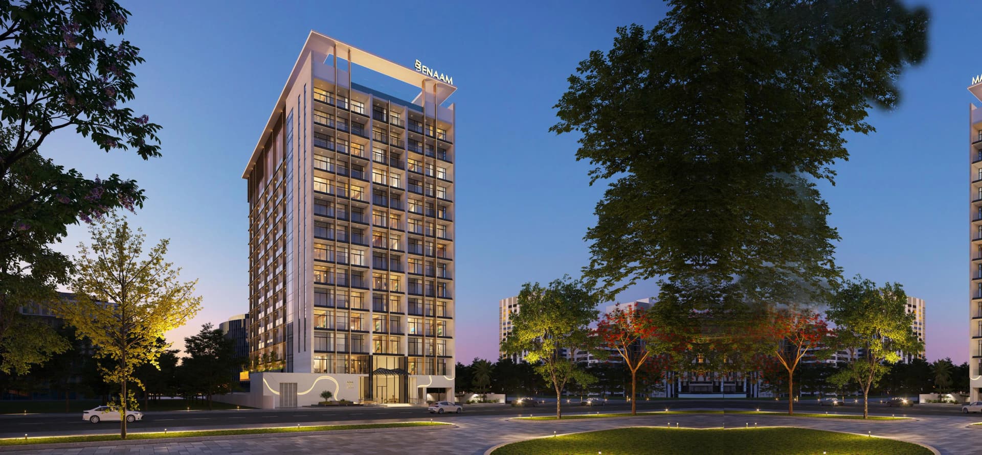 Azra Residence by Enaam Developers, Dubailand Residence Complex. Render supplied by developer.