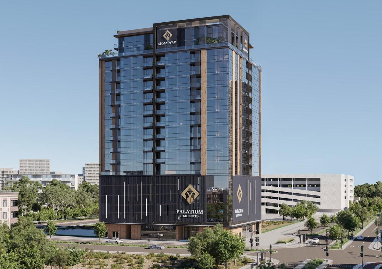 Palatium Residence by Ahmadyar Developments, JVC (Jumeirah Village Circle). Render supplied by developer.