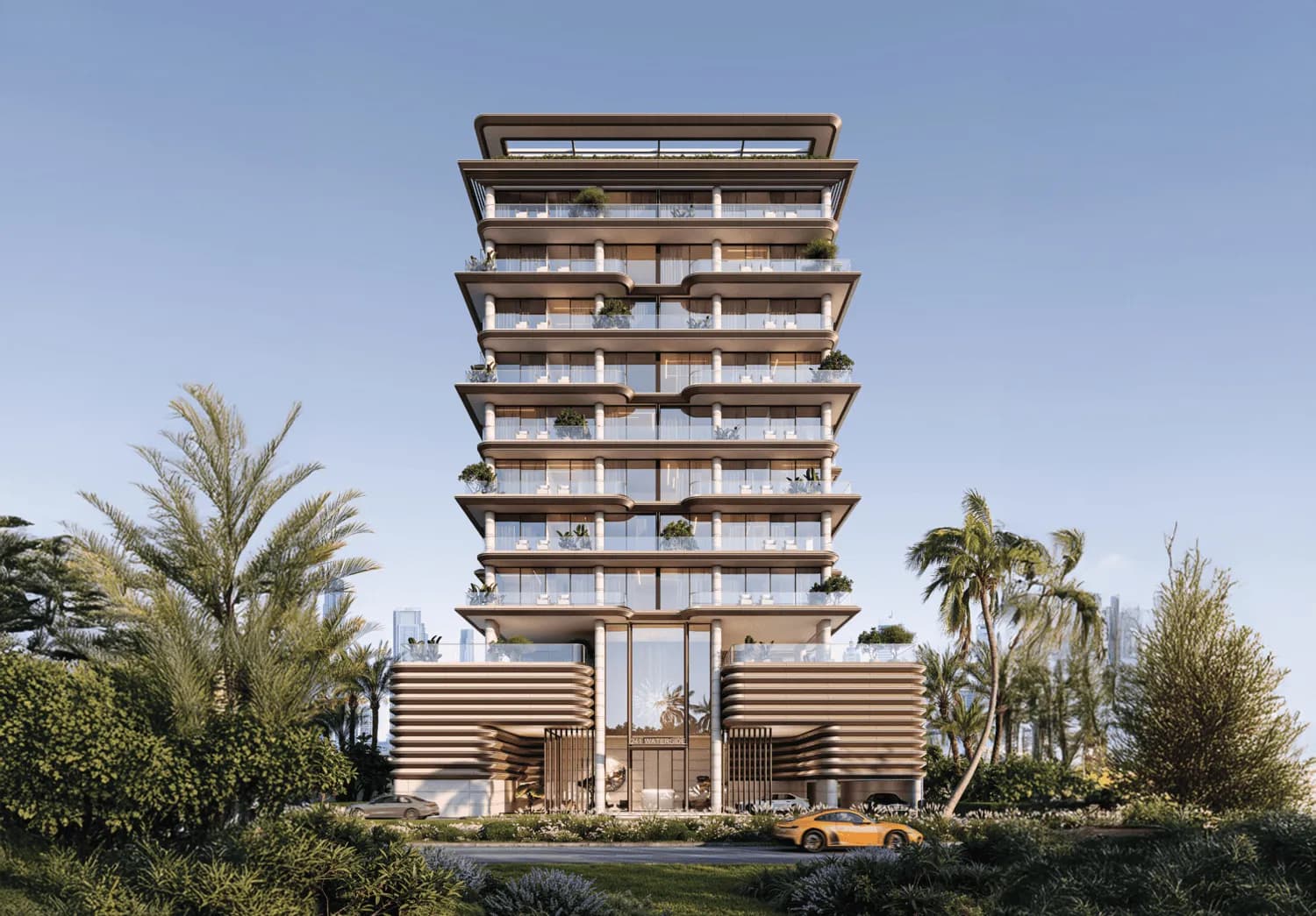 241 Waterside by Regent Developments, Dubai Islands. Render supplied by developer.