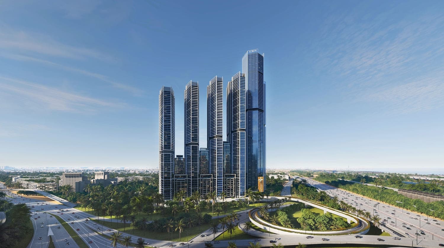 The Tranquil at Sobha Central by Sobha, Jebel Ali First. Render supplied by developer.