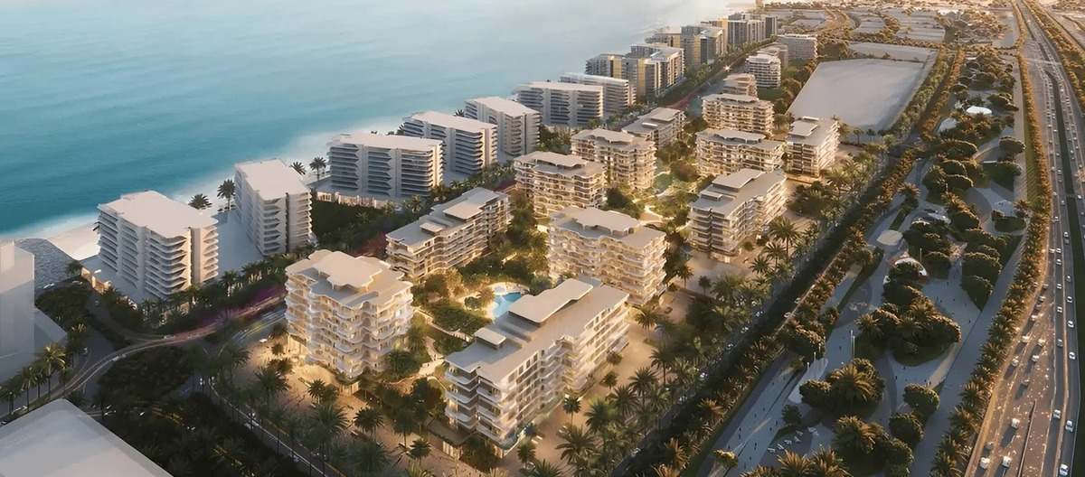 The Beach House Fahid by Aldar, Fahid Island. Render supplied by developer.