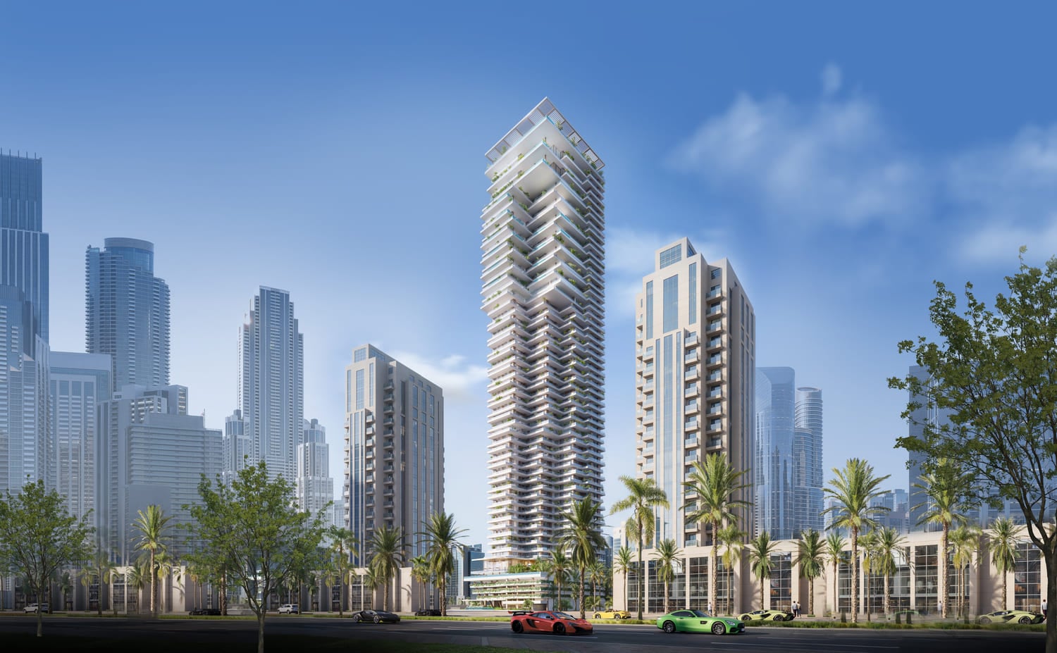 Fairmont Residences Solara Tower by SOL Properties in Downtown Dubai, render supplied by developer