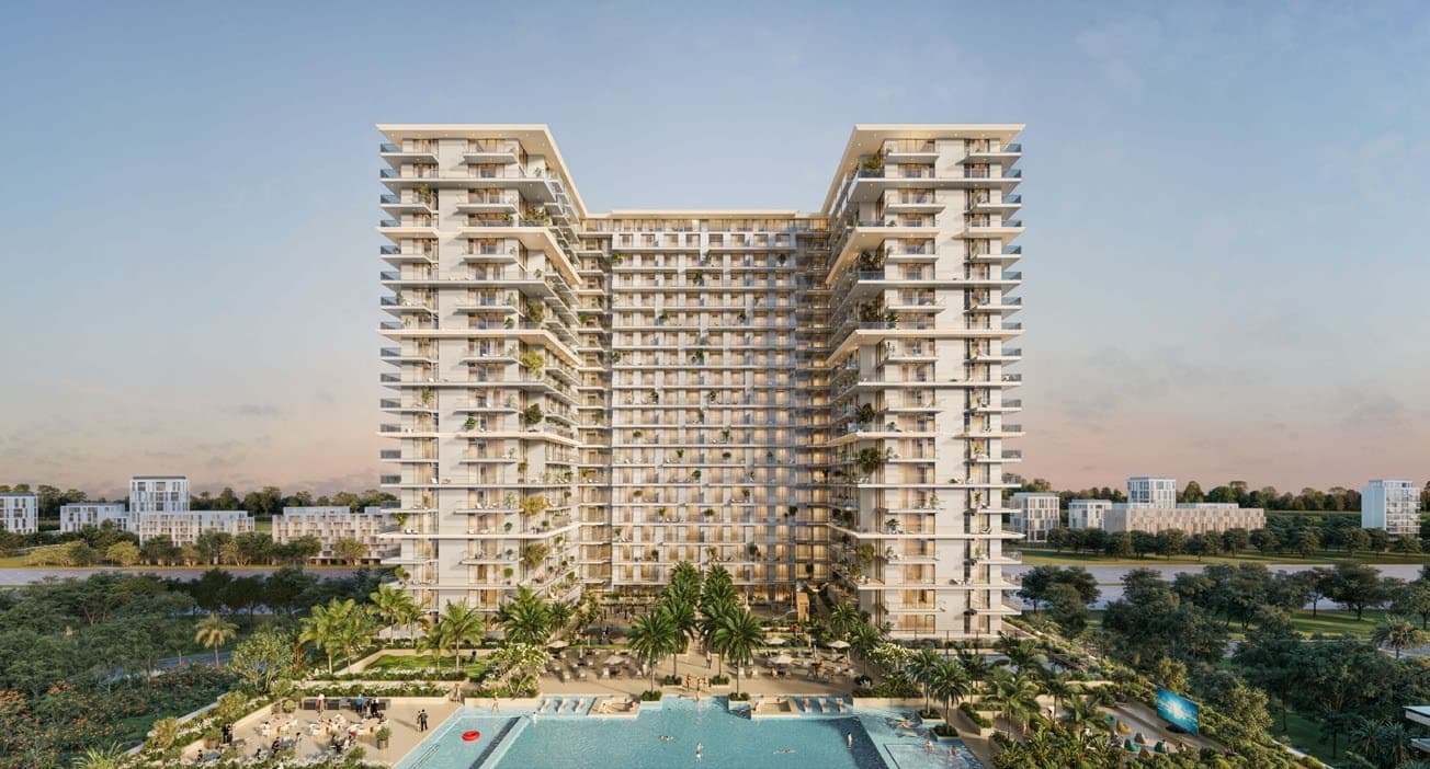 Sol Levante by SOL Properties, JVT (Jumeirah Village Triangle). Render supplied by developer.