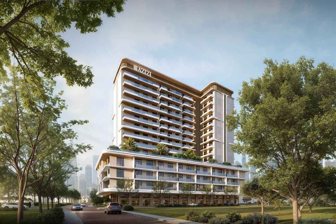 Azizi Noura by Azizi, Jebel Ali Freezone Extension. Render supplied by developer.