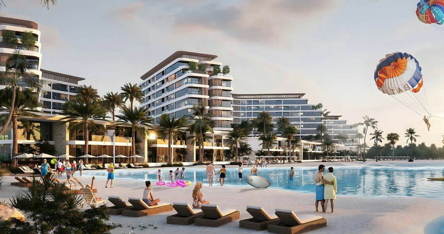 Pierside Marina Residences by Sobha, Siniya Island. Render supplied by developer.