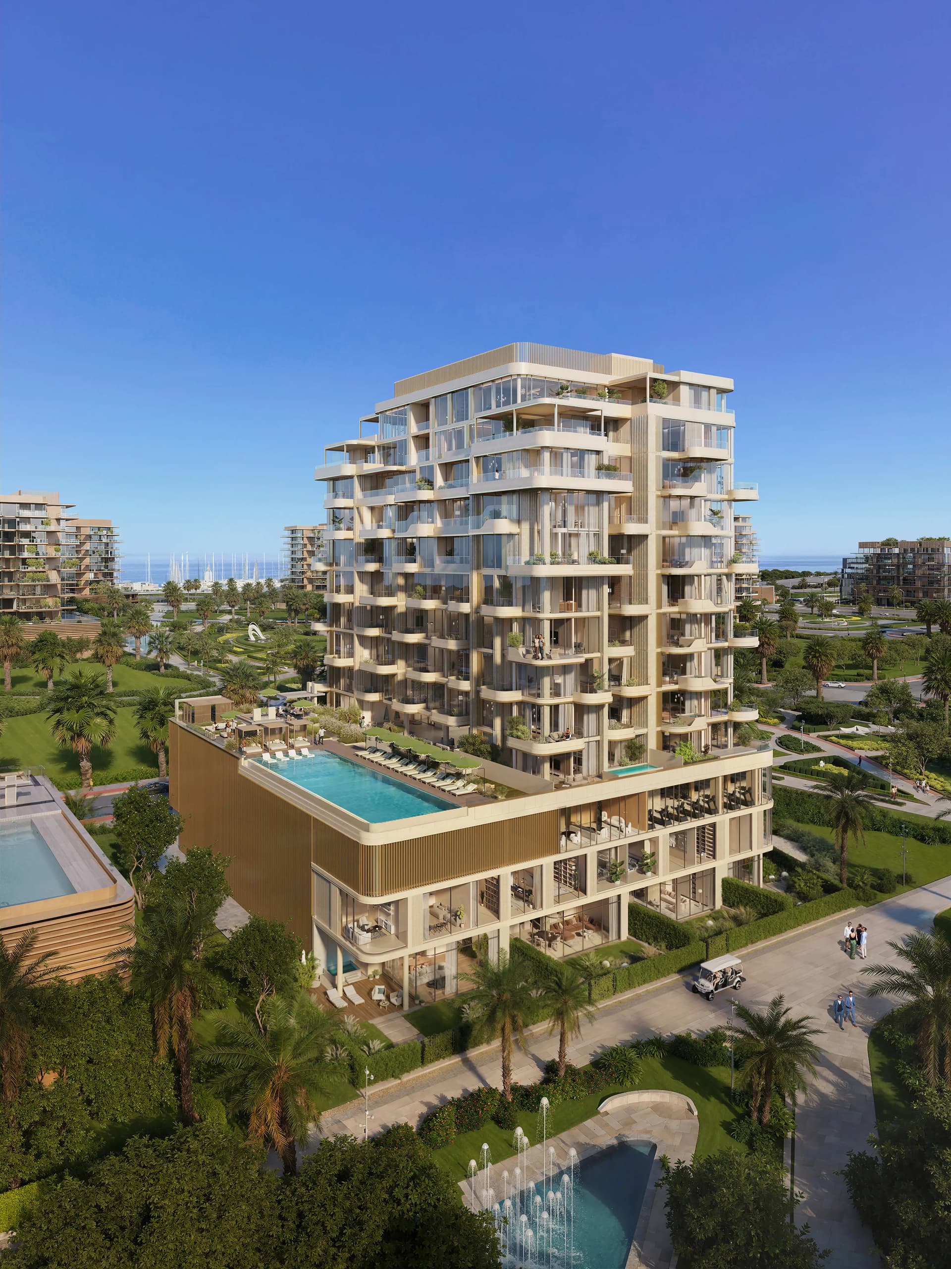 House of WELL 1 and 2 by Well Concept Real Estate Development, Dubai Islands. Render supplied by developer.