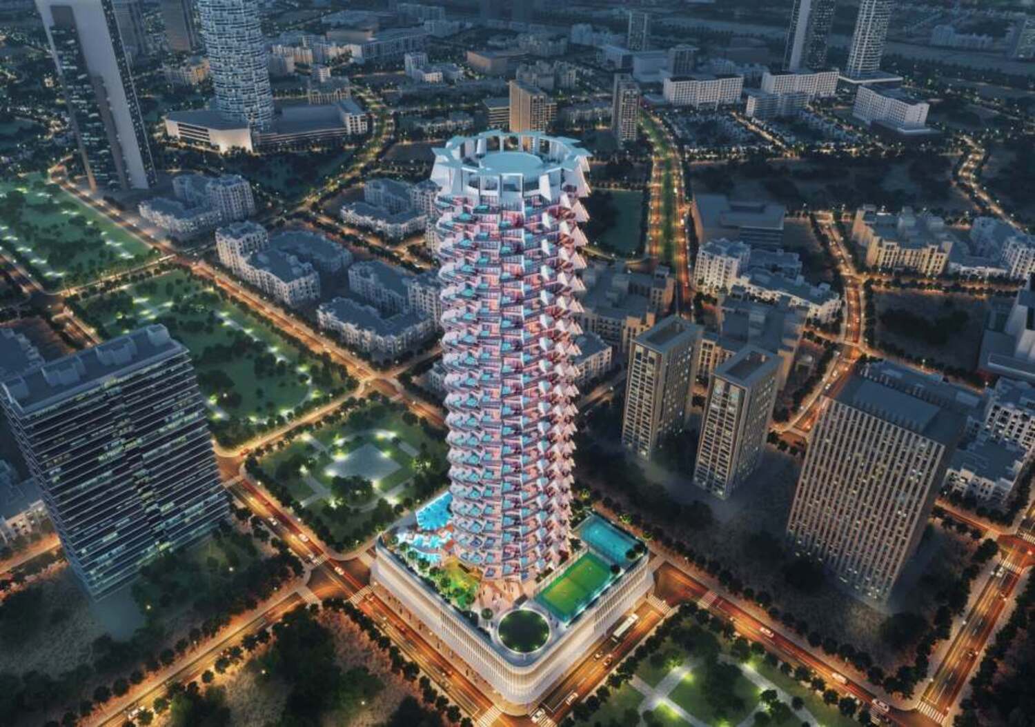 Binghatti Royale by Binghatti, JVC (Jumeirah Village Circle). Render supplied by developer.