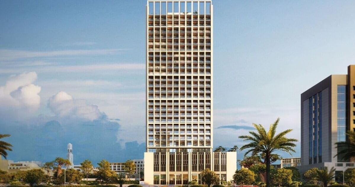 Binghatti Moonlight by Binghatti, Al Jaddaf Waterfront. Render supplied by developer.