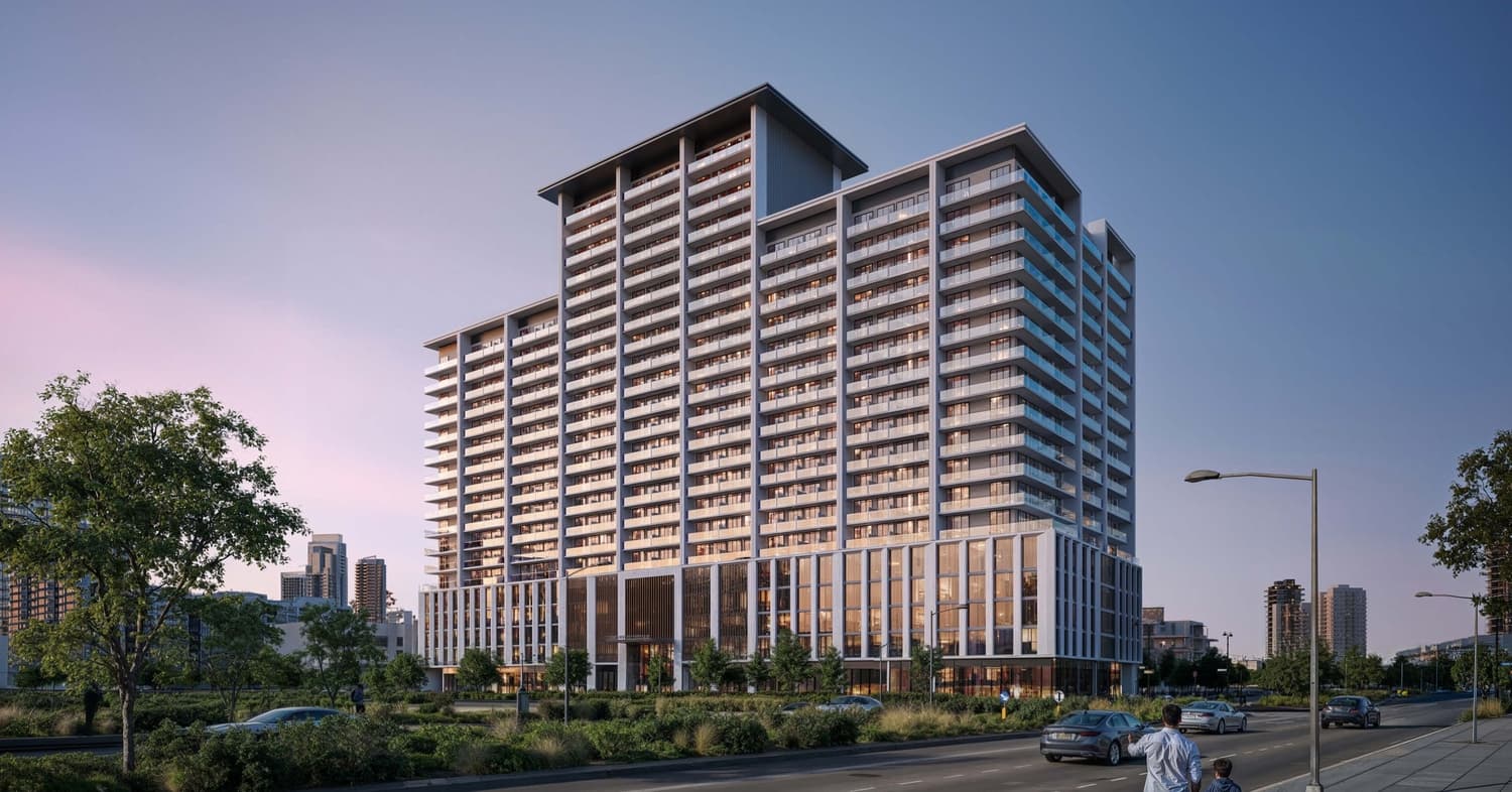 Binghatti Amberhall by Binghatti, JVC (Jumeirah Village Circle). Render supplied by developer.