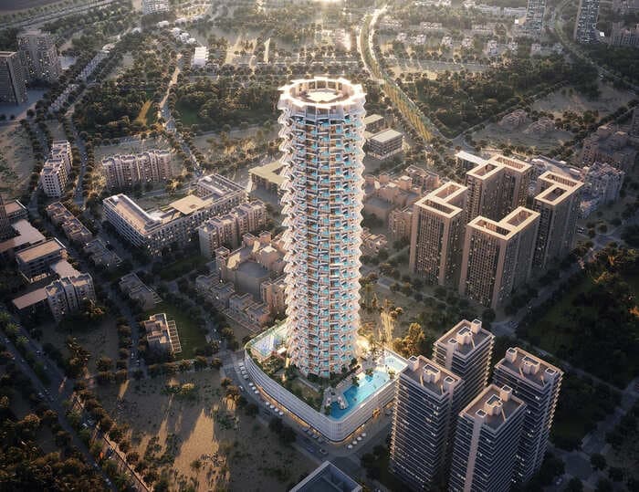 Binghatti Grove by Binghatti, JVC (Jumeirah Village Circle). Render supplied by developer.