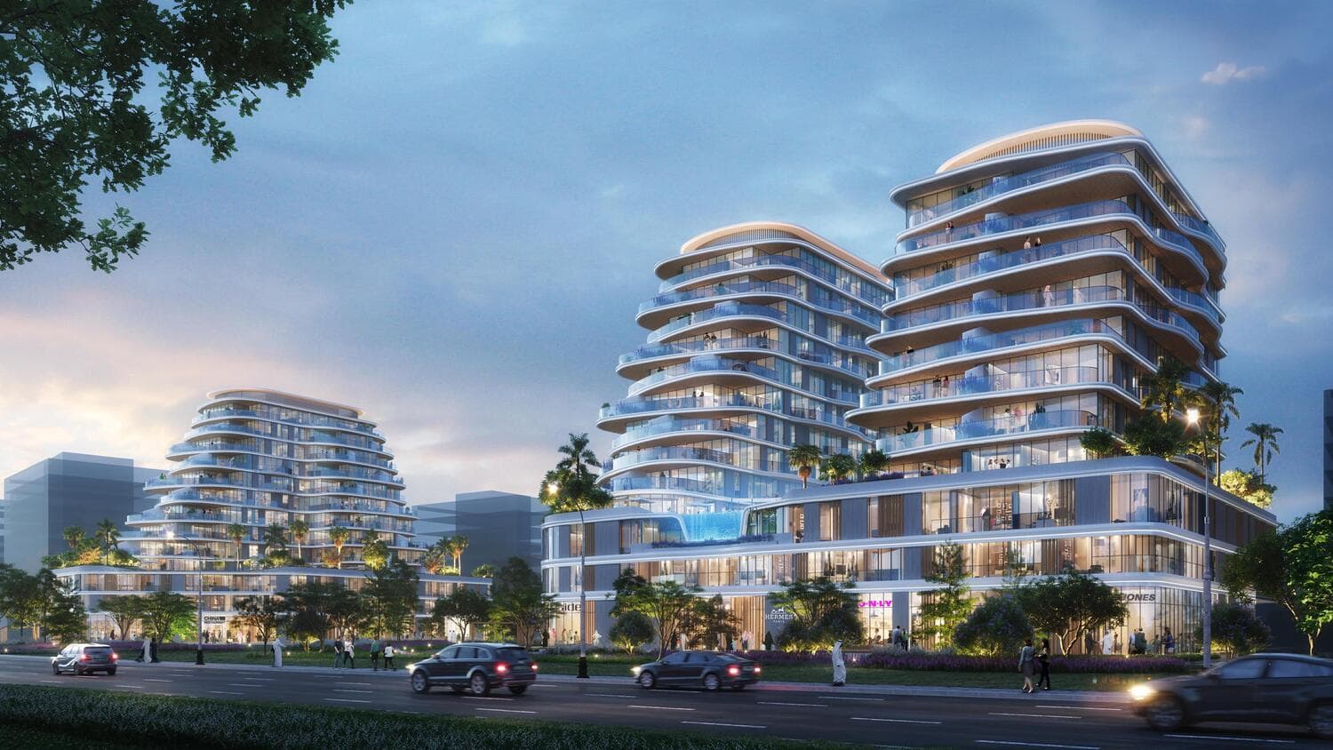 Zephyra Residences by Arsenal East Real Estate Development, Dubai Islands. Render supplied by developer.