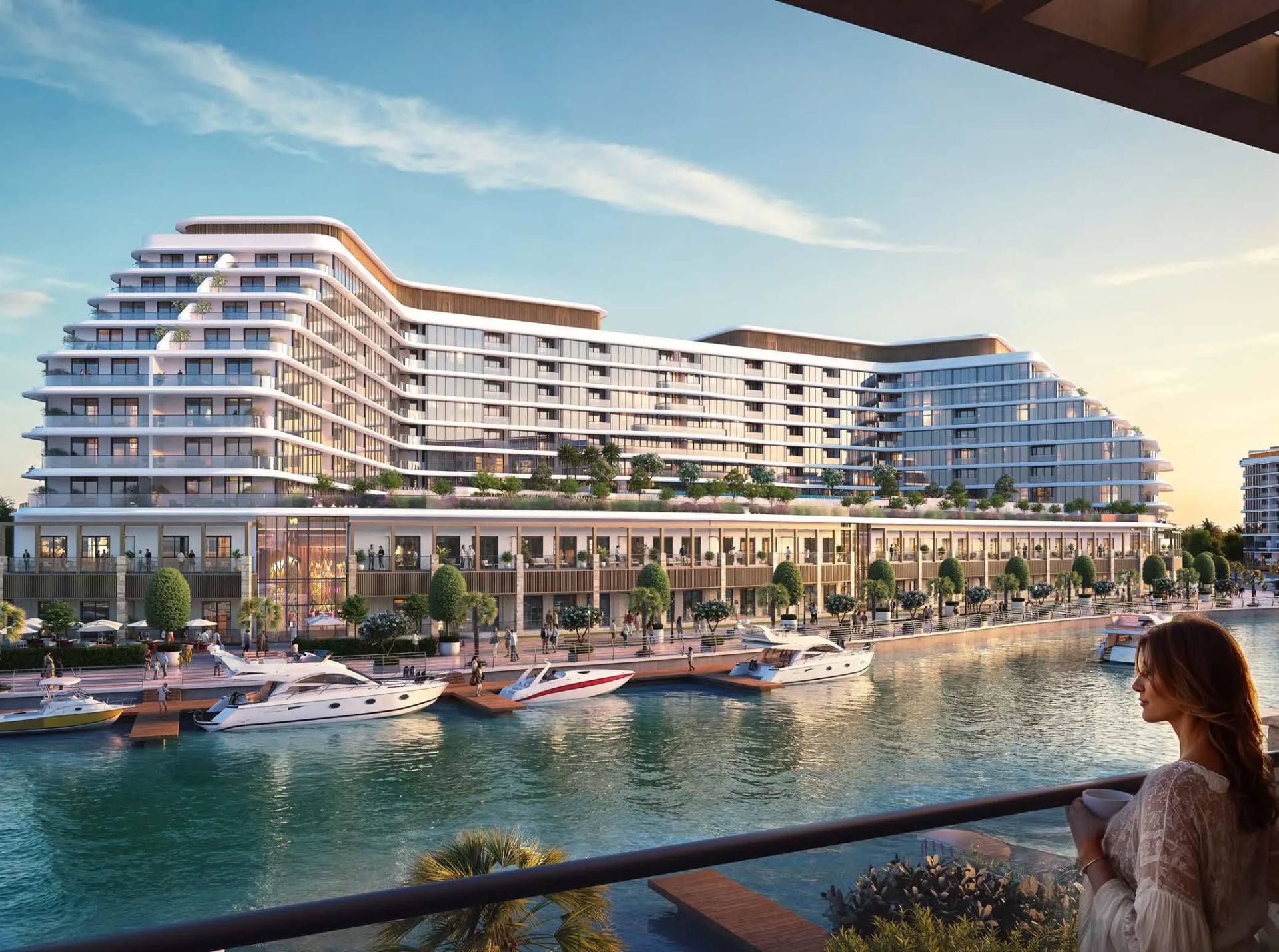 Capeside Marina Residences by Sobha in Siniya Island, render supplied by developer