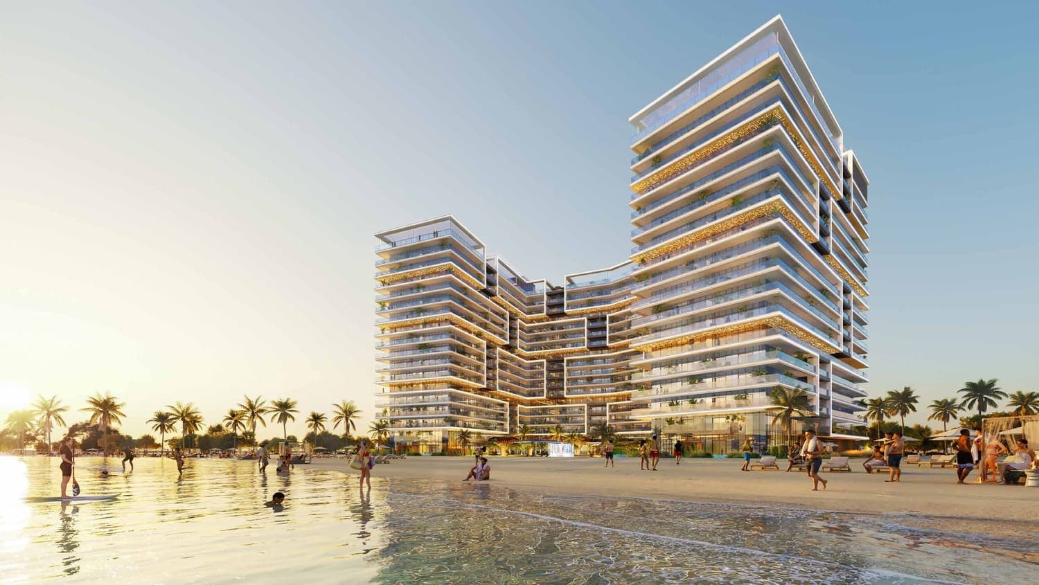 Shoreline by Damac, Al Marjan Island. Render supplied by developer.