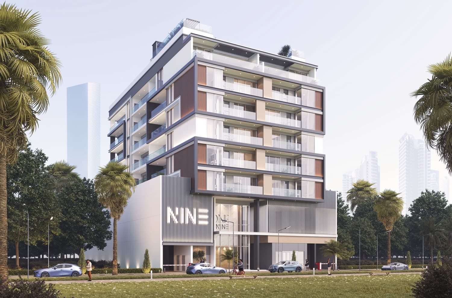 One by Nine by Nine Developments, Meydan (Nad Al Sheba 1). Render supplied by developer.