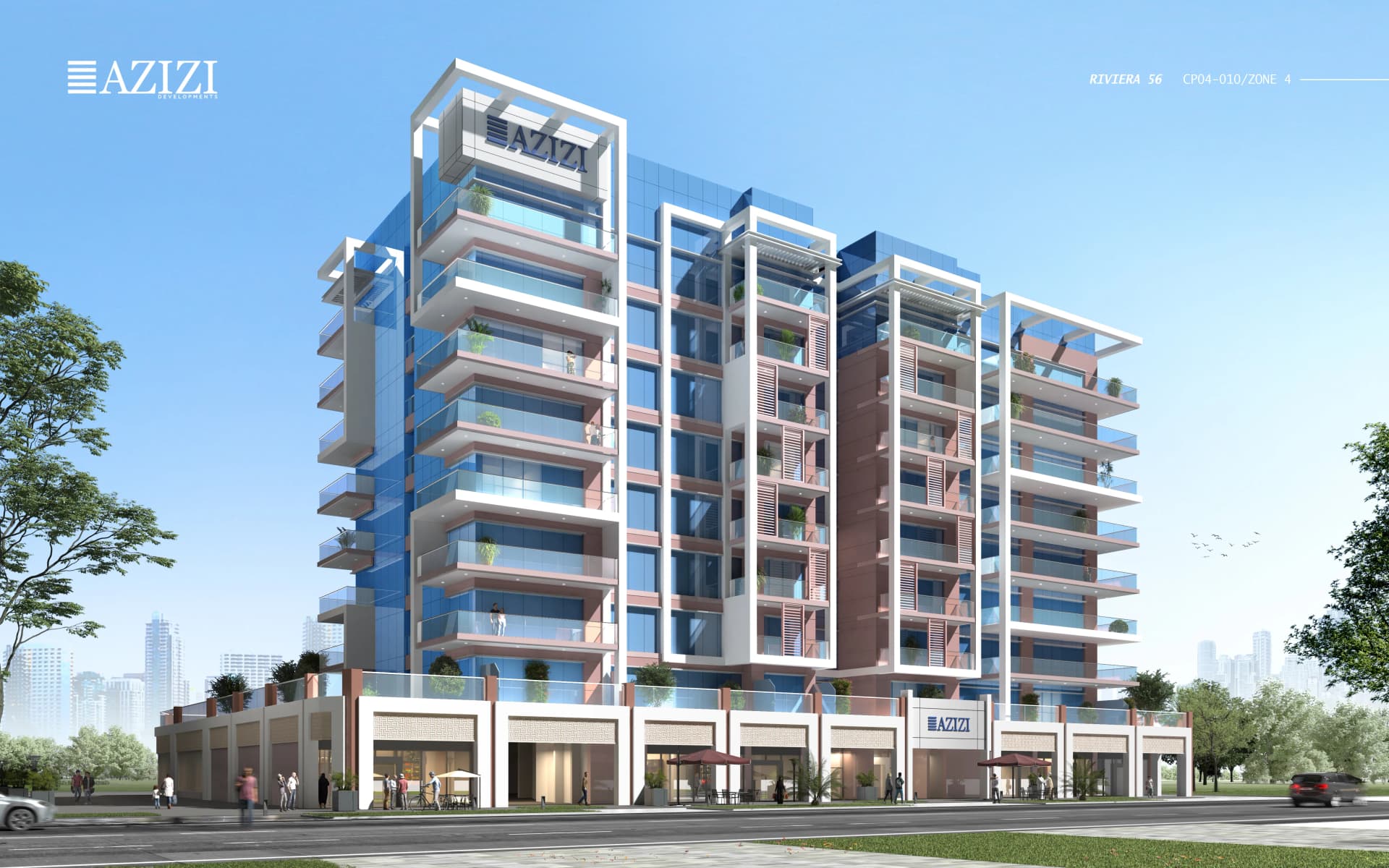 Riviera 56 by Azizi, Azizi Riviera at Meydan One. Render supplied by developer.