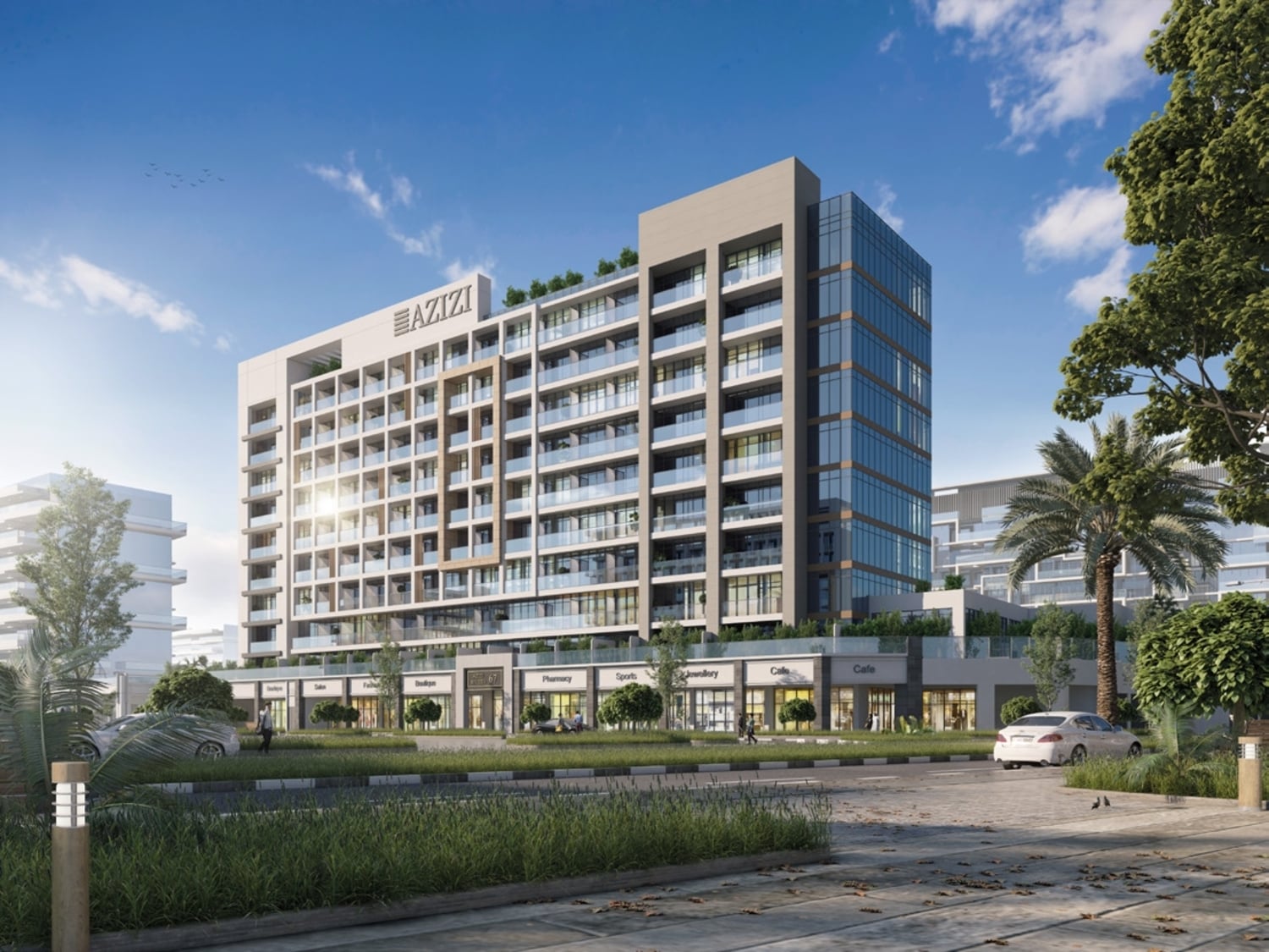 Riviera 67 by Azizi, Azizi Riviera at Meydan One. Render supplied by developer.