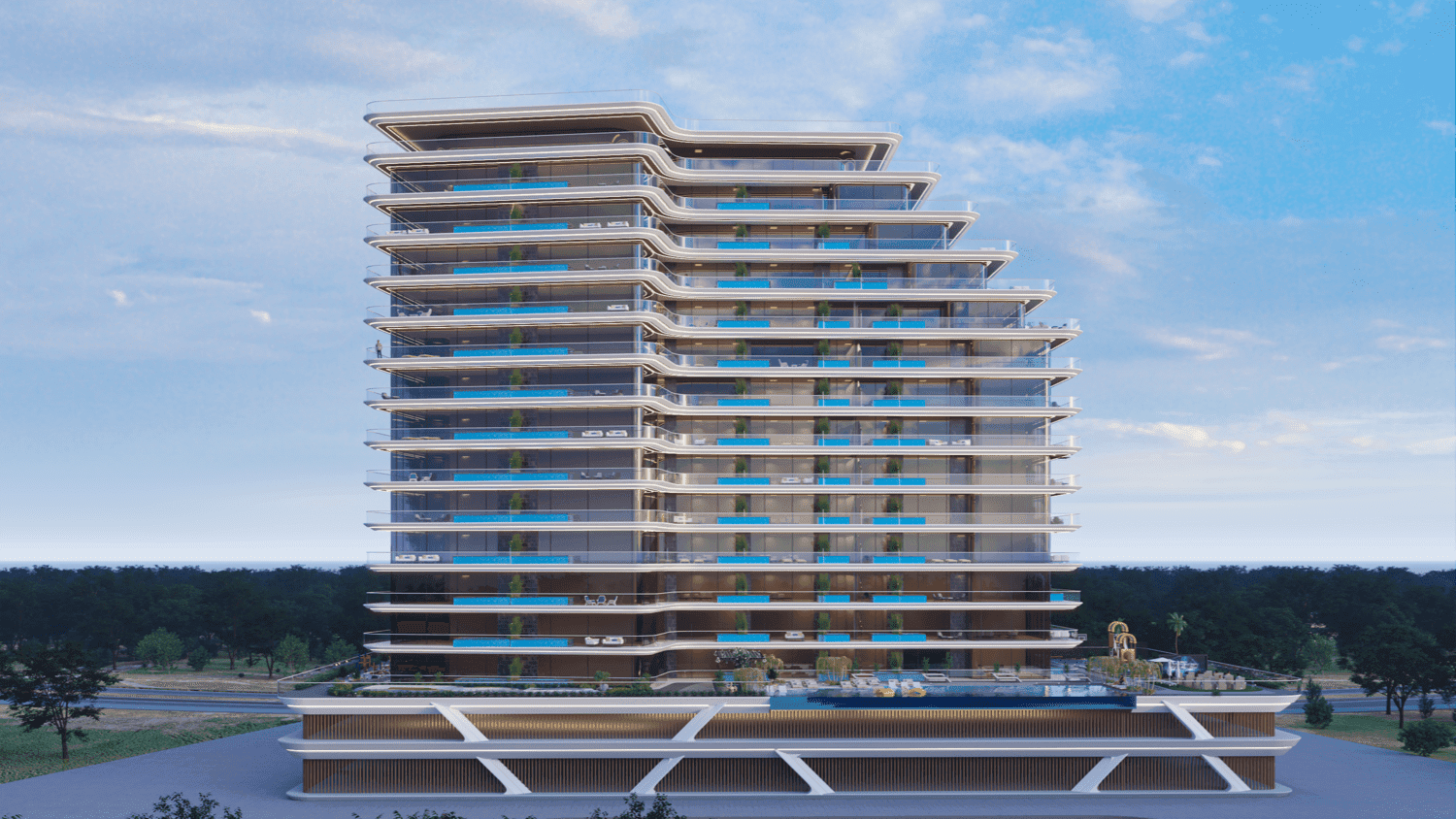 Samana Golf Views by Samana, Dubai Sports City. Render supplied by developer.