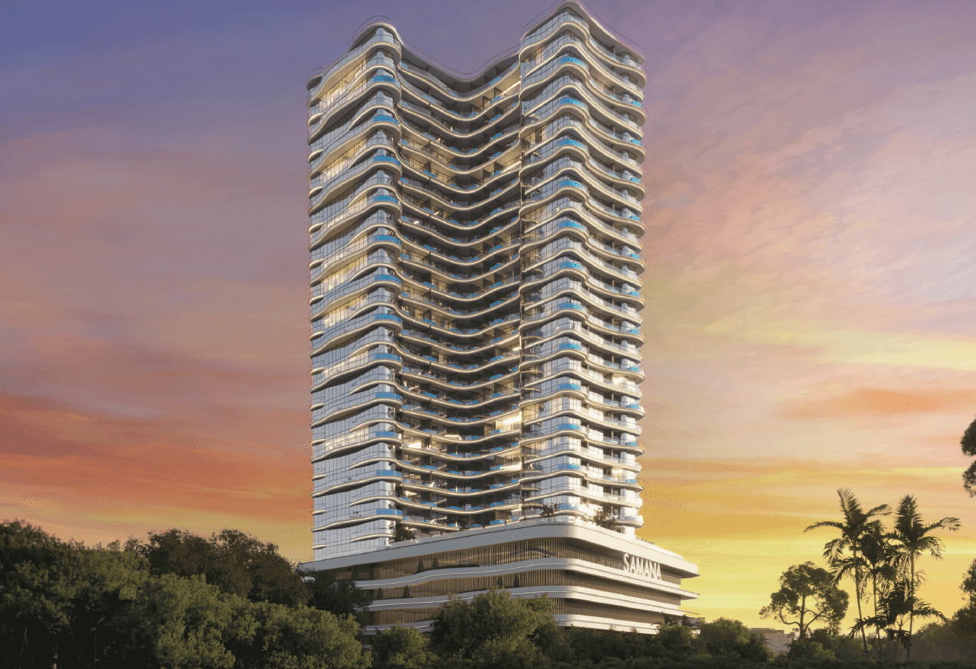 Samana Barari Views by Samana, Majan. Render supplied by developer.