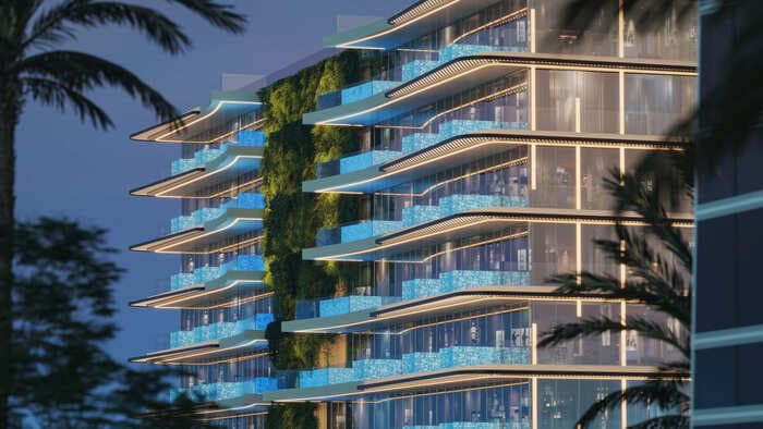 Samana Barari Lagoons by Samana, Majan. Render supplied by developer.
