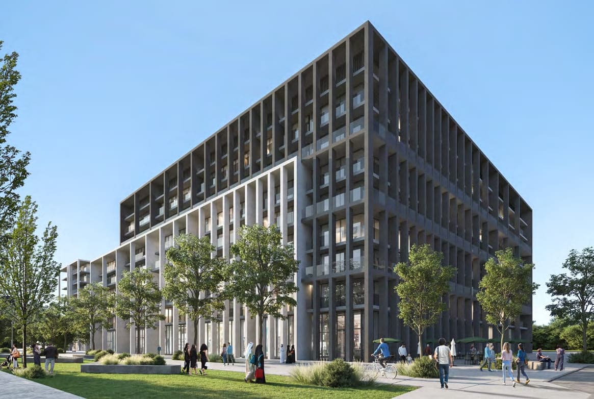 Nesba 1 Aljada by ARADA, Muwaileh Commercial. Render supplied by developer.