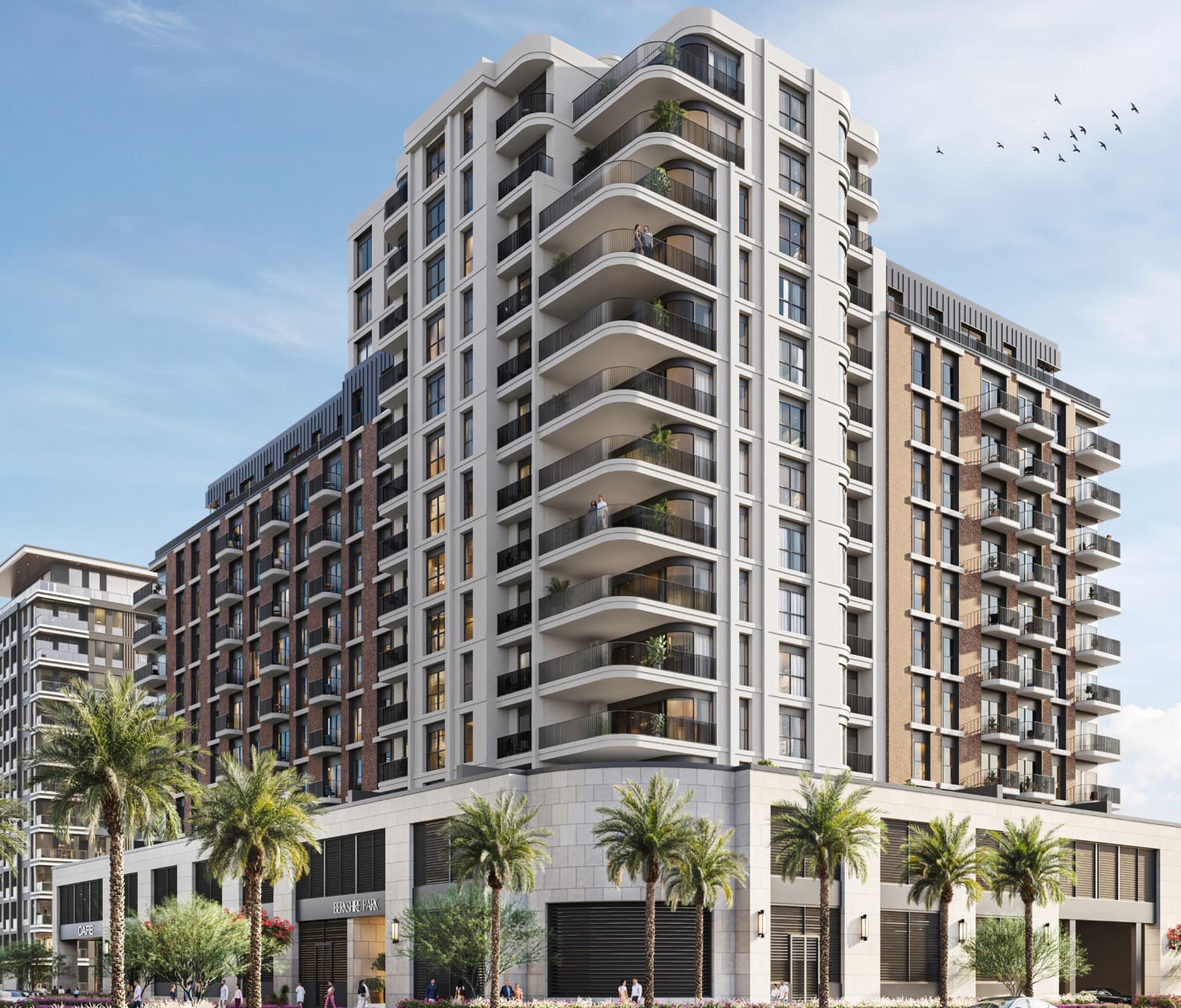 Berkshire Park by Nshama, Town Square. Render supplied by developer.