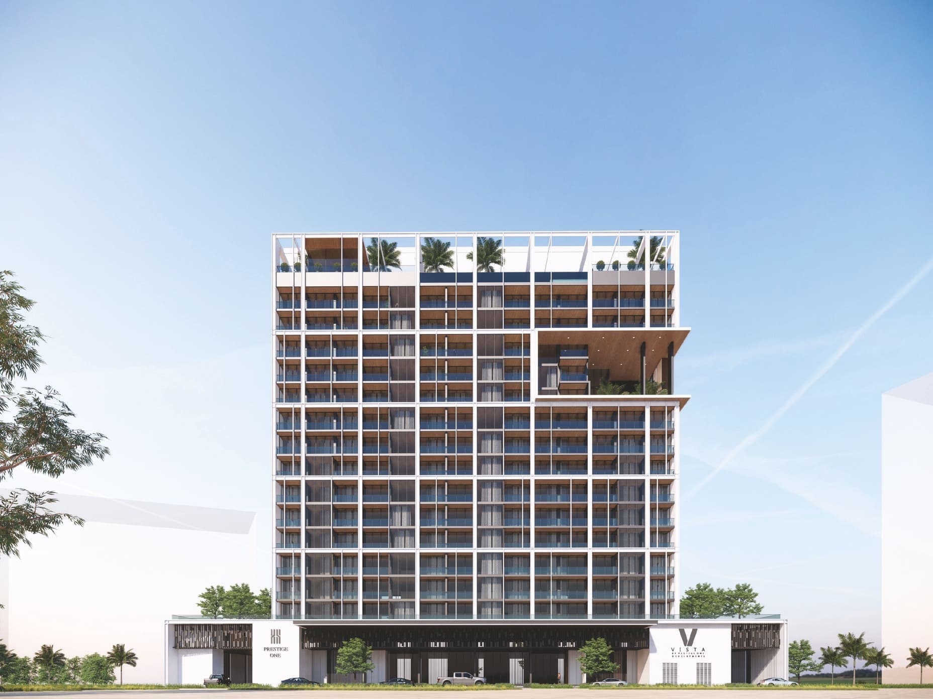 Vista by Prestige One by Prestige One, Dubai Sports City. Render supplied by developer.