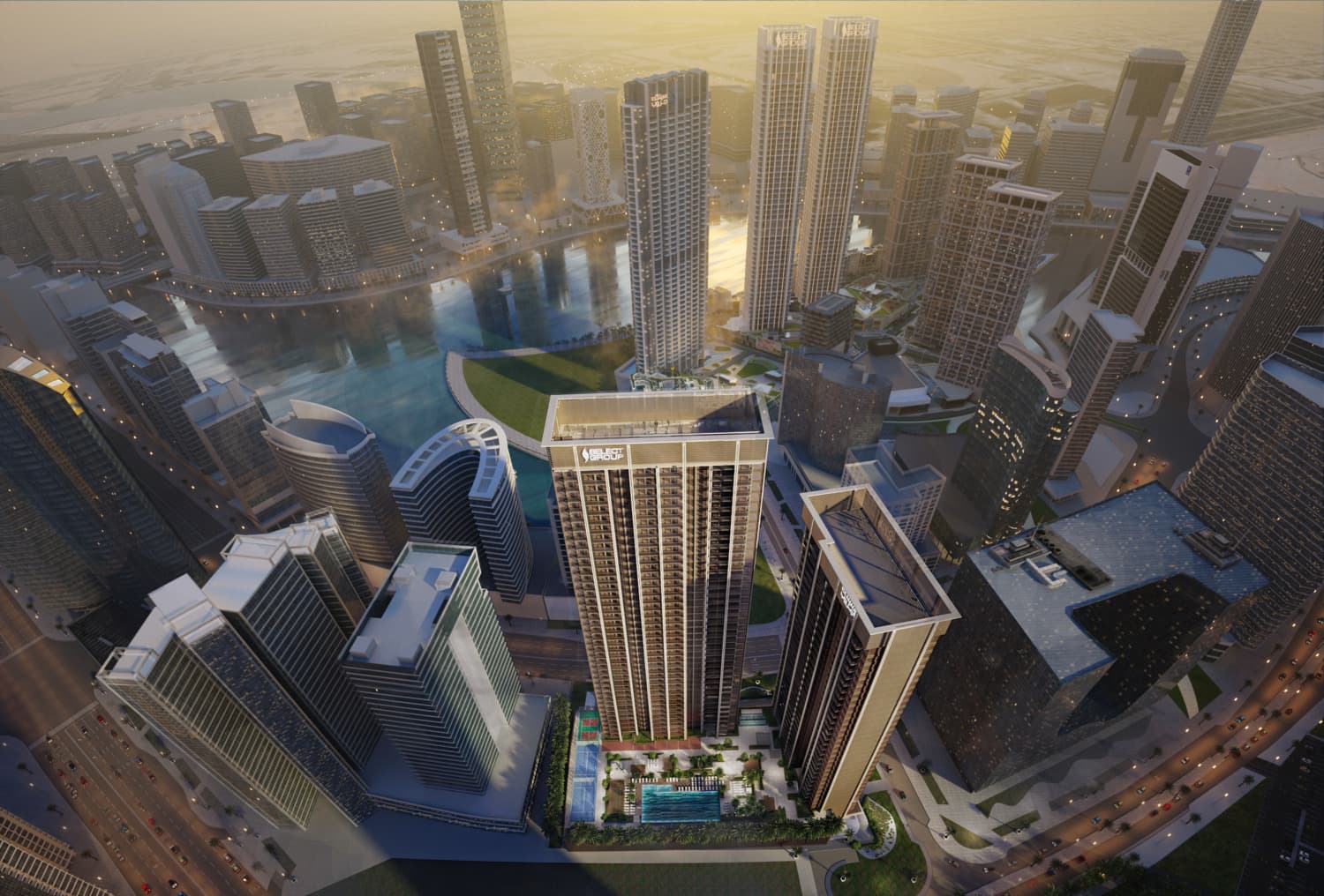 The Edge by Select Group, Business Bay. Render supplied by developer.