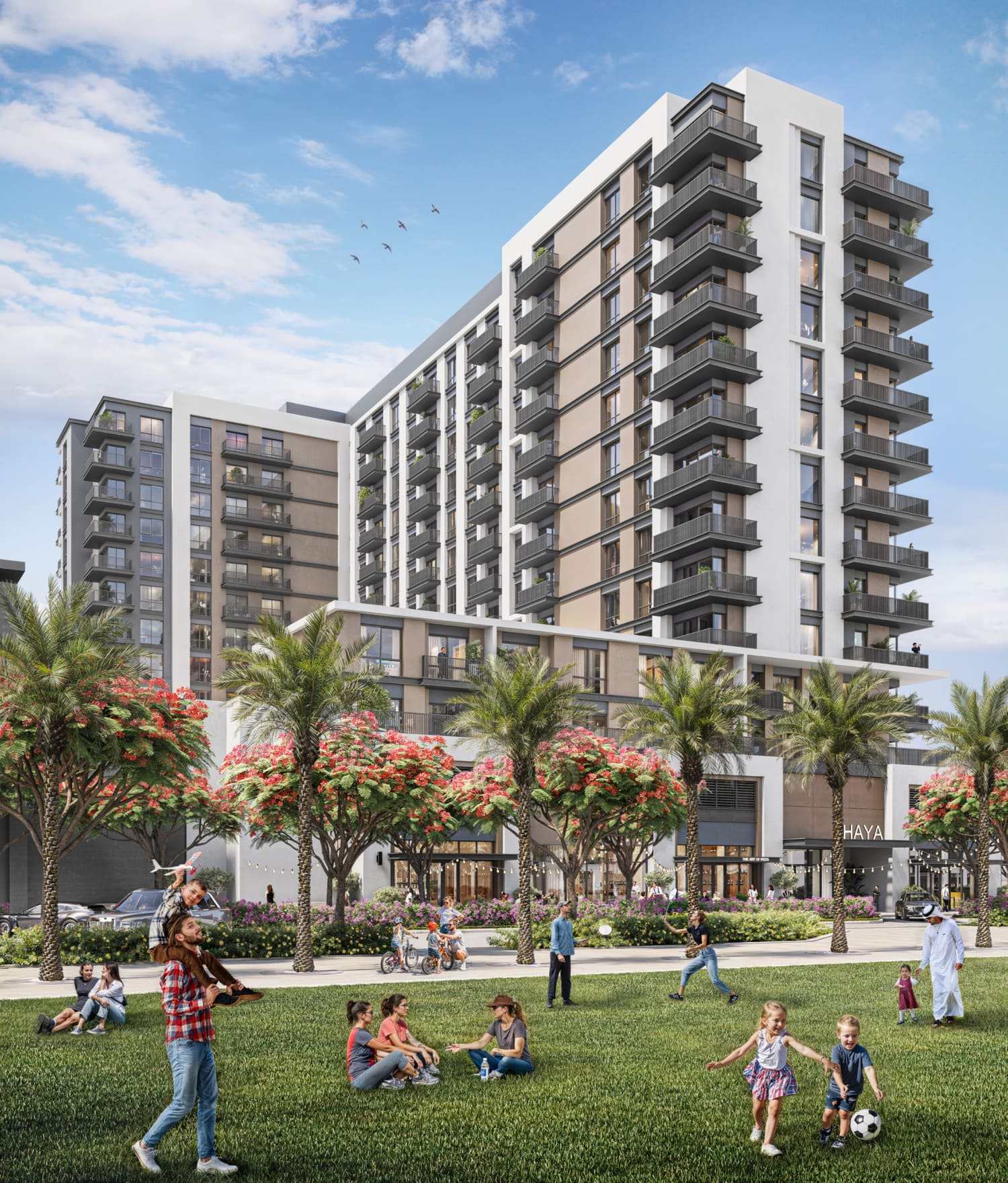 Haya on the Park by Nshama, Town Square. Render supplied by developer.