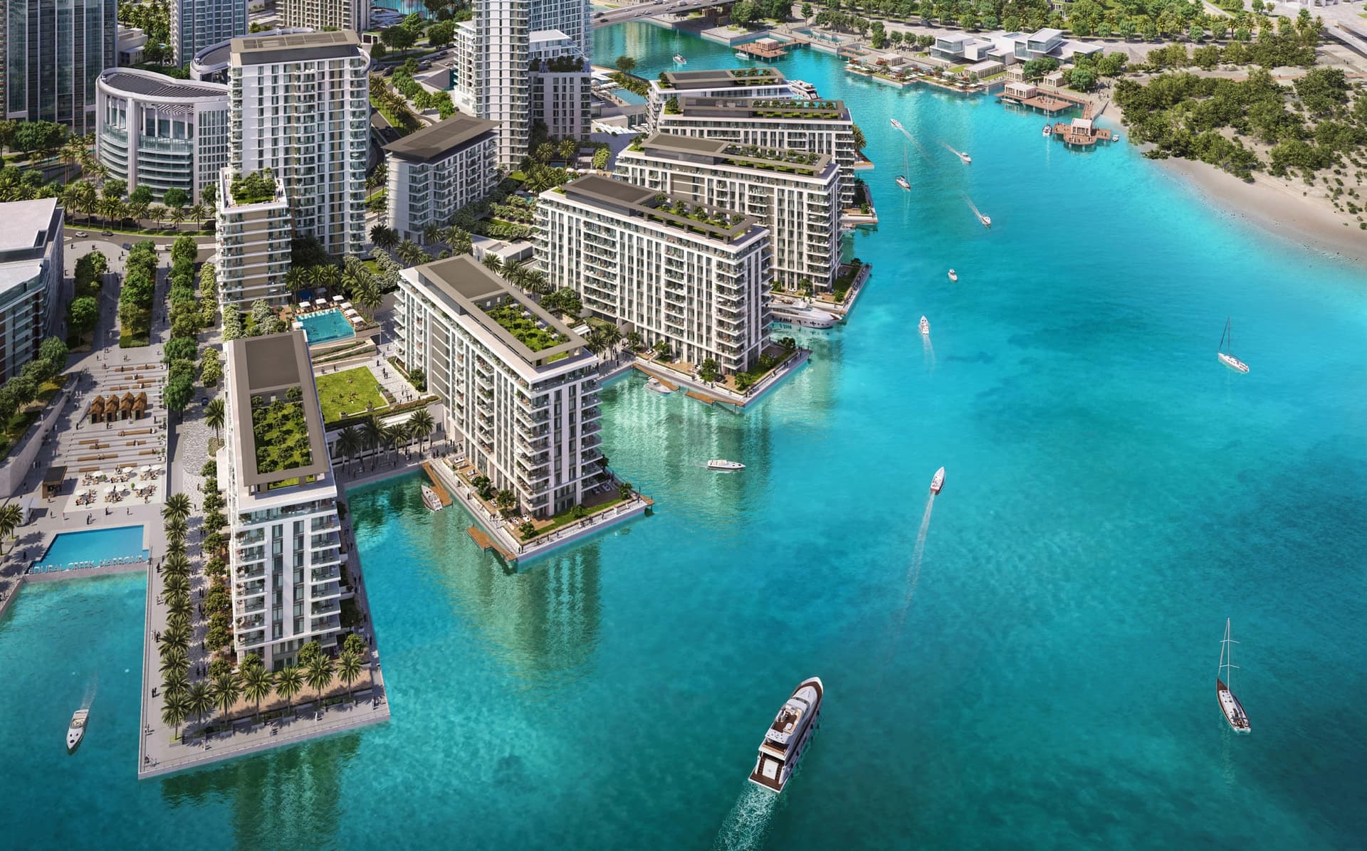 The Cove II by Emaar, Dubai Creek Harbour. Render supplied by developer.