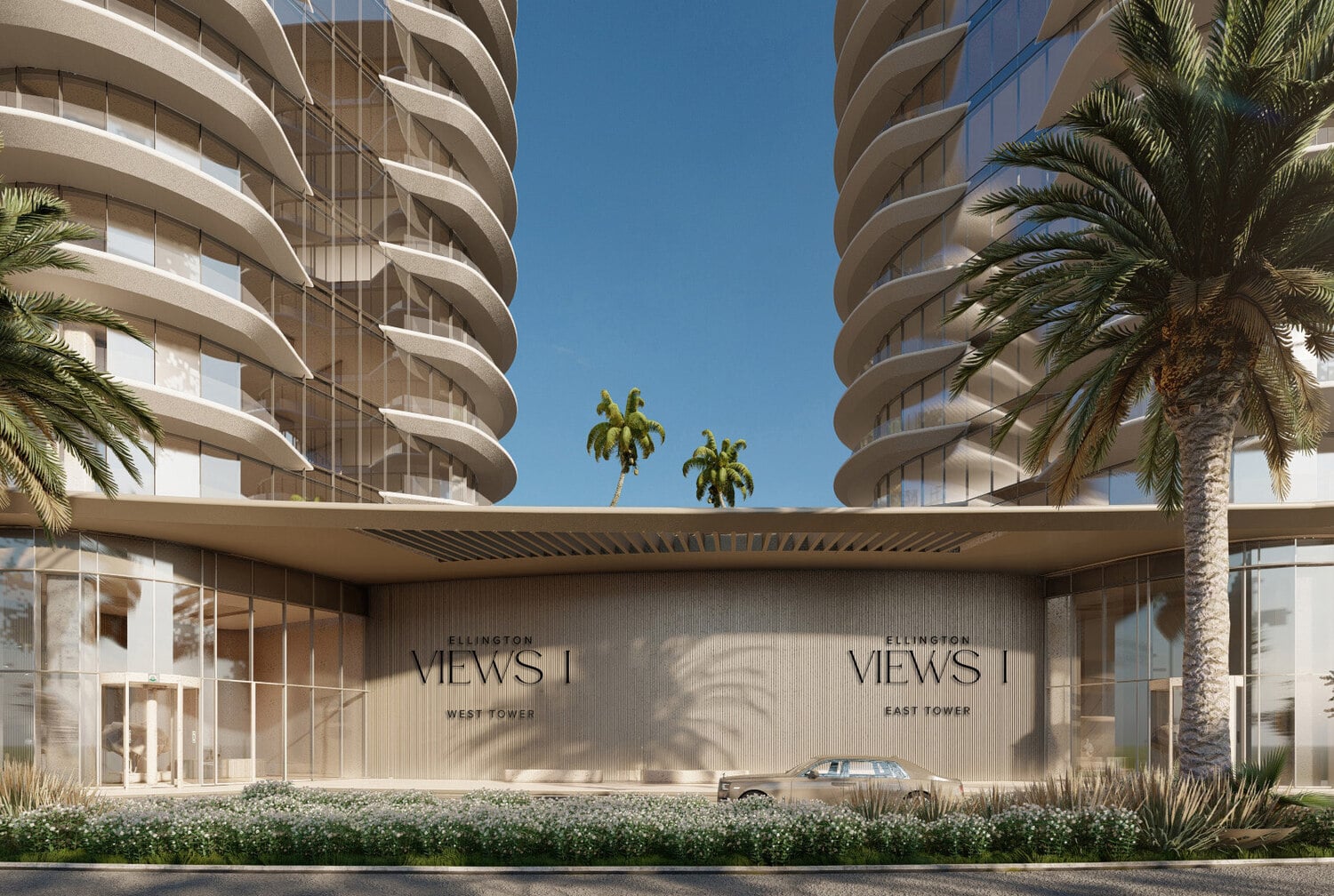 Ellington Views I and II by Ellington in Al Jazeera Al Hamra, render supplied by developer
