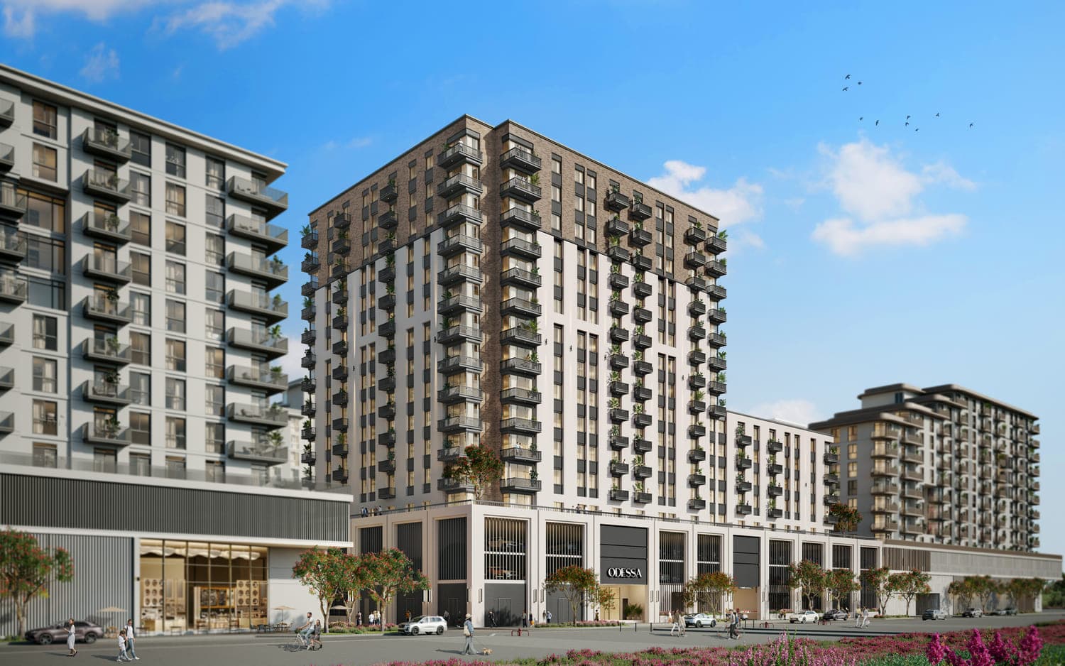 Odessa by Nshama, Town Square. Render supplied by developer.