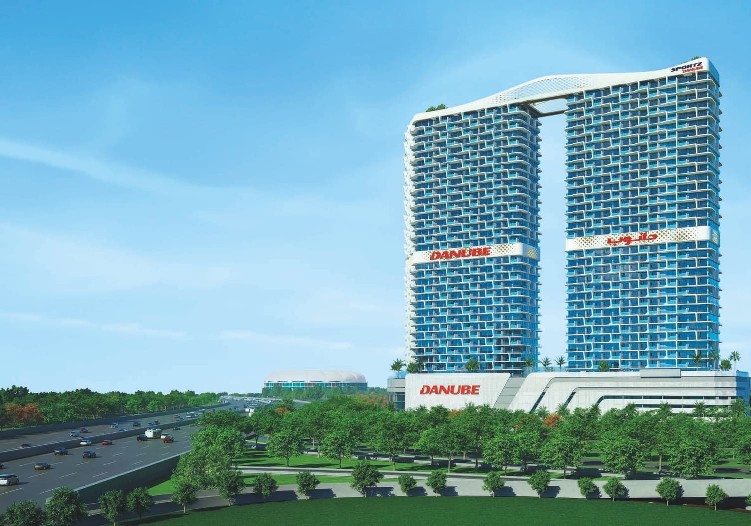 Sportz by Danube in Dubai Sports City, render supplied by developer