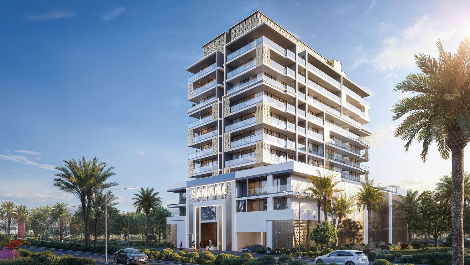 Samana Ocean Crest by Samana, Dubai Islands. Render supplied by developer.