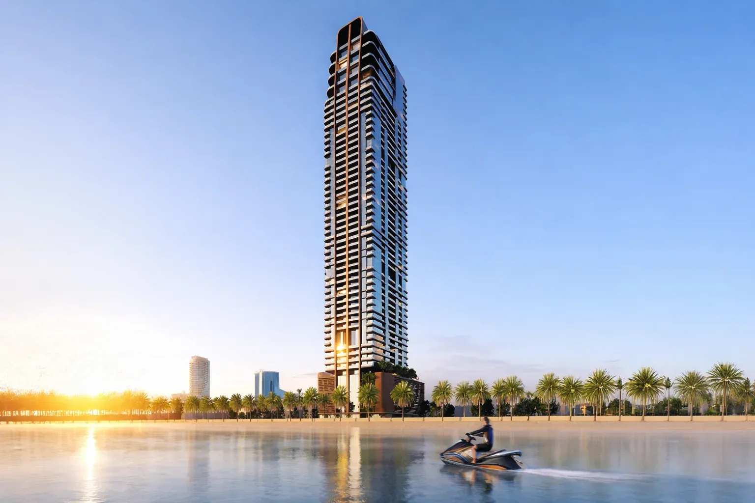 Al Ghaf Tower by Tiger, Al Khan 2. Render supplied by developer.