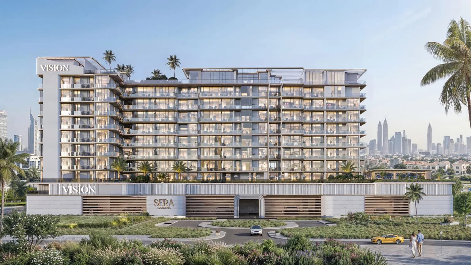 Sera Gardens by Vision by Vision Developments, Dubai Production City. Render supplied by developer.