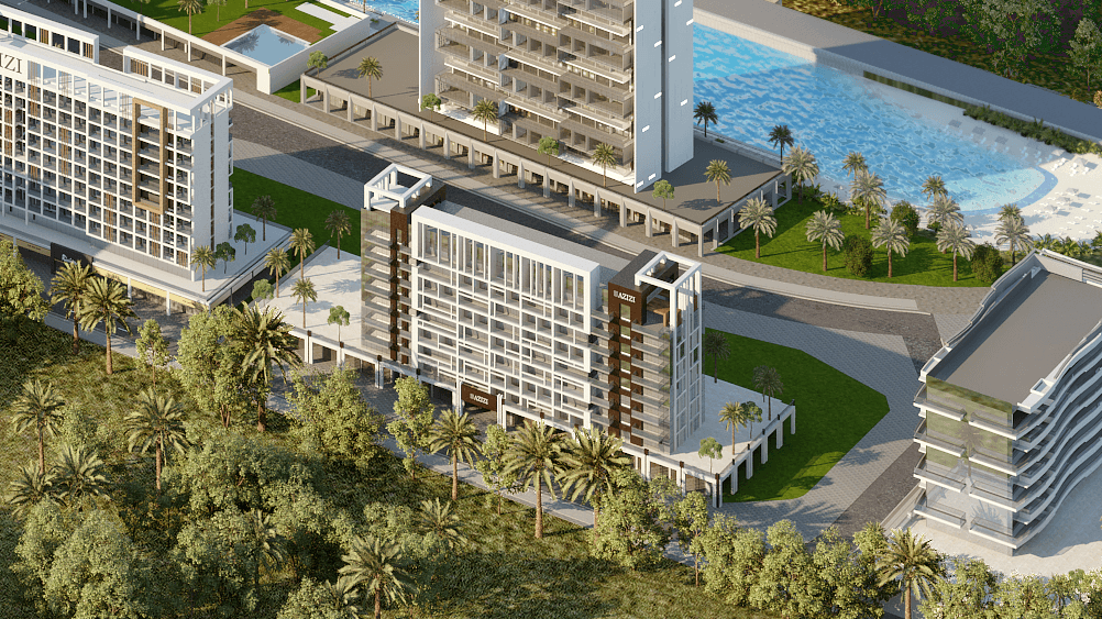 Riviera 55 by Azizi, Al Merkadh. Render supplied by developer.