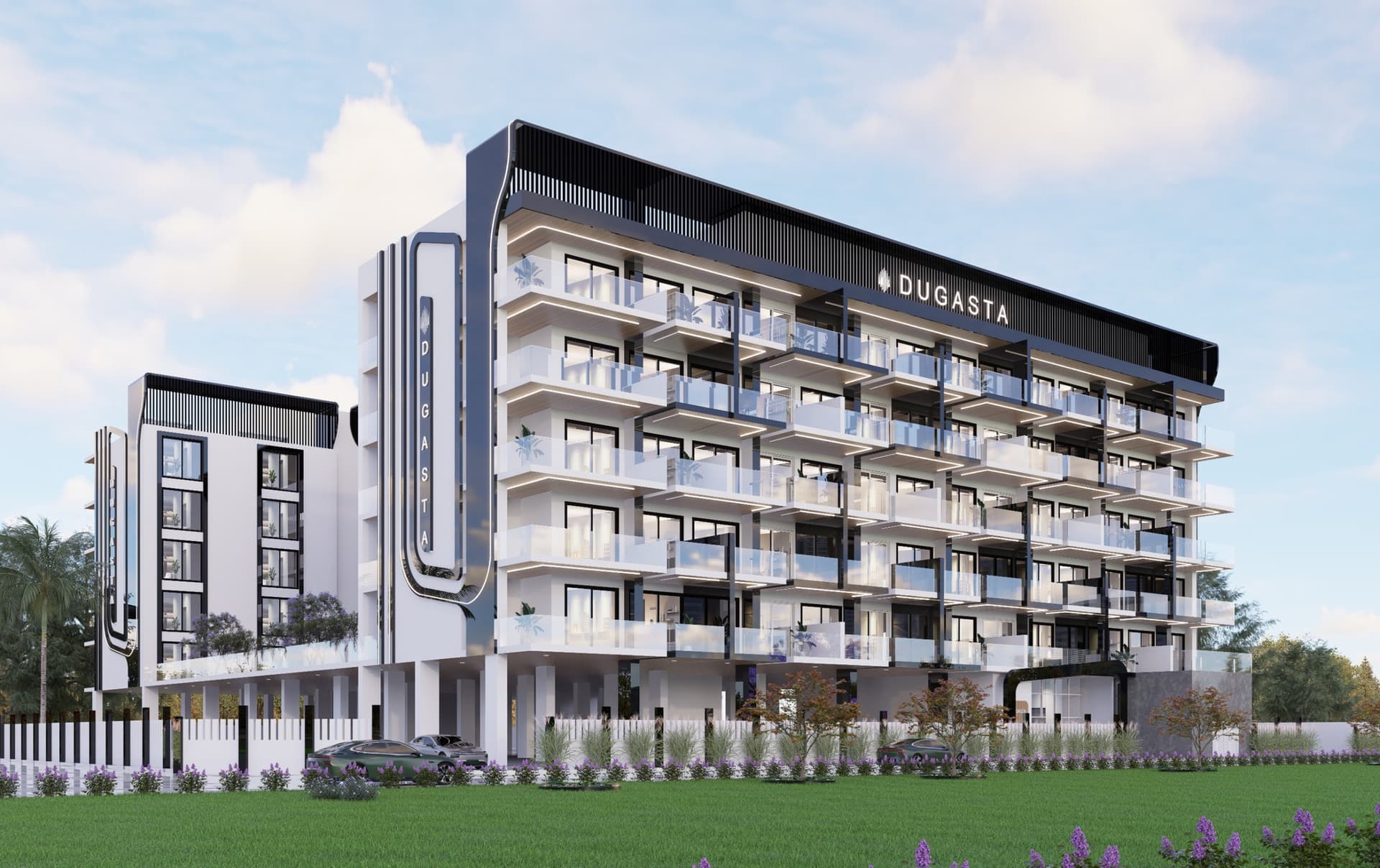 Al Haseen Residences 4 by Dugasta, Dubai Industrial City. Render supplied by developer.