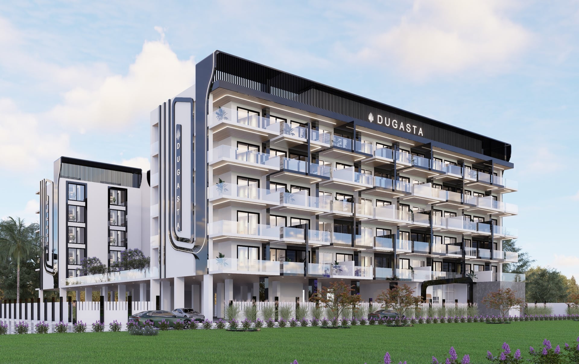 Al Haseen Residences 4 by Dugasta, Dubai Industrial City. Render supplied by developer.