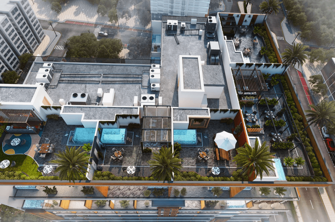 Rose Gold Residences by Zee Development, JVC (Jumeirah Village Circle). Render supplied by developer.